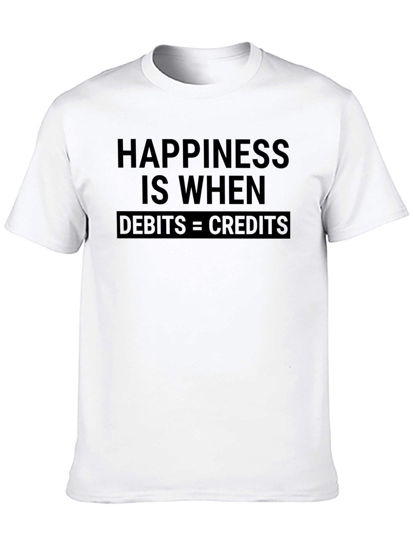 Accountant Happiness Black T-Shirt