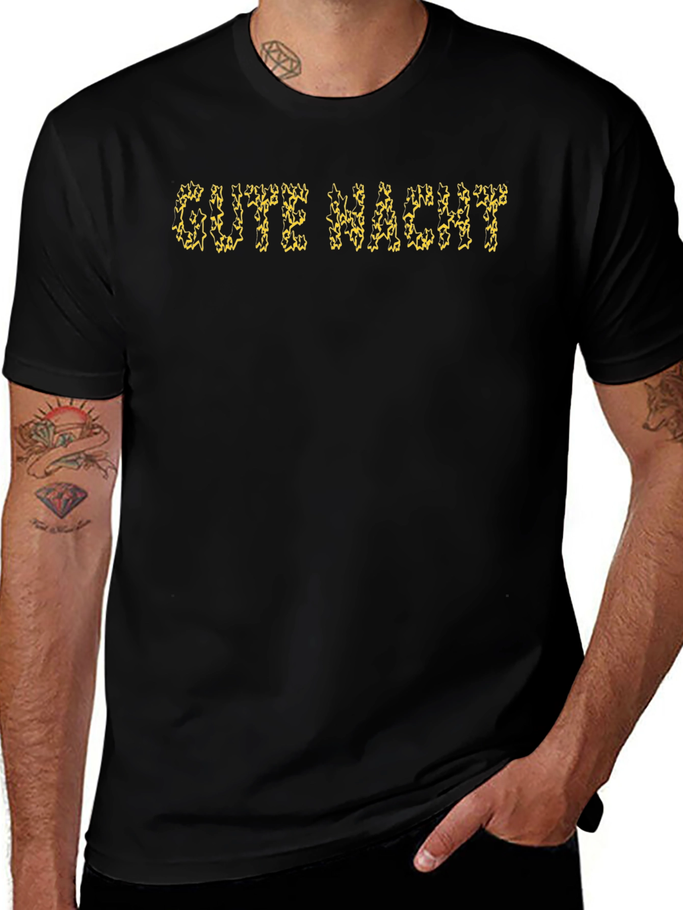 Gute Nacht Graphic Tee - Black