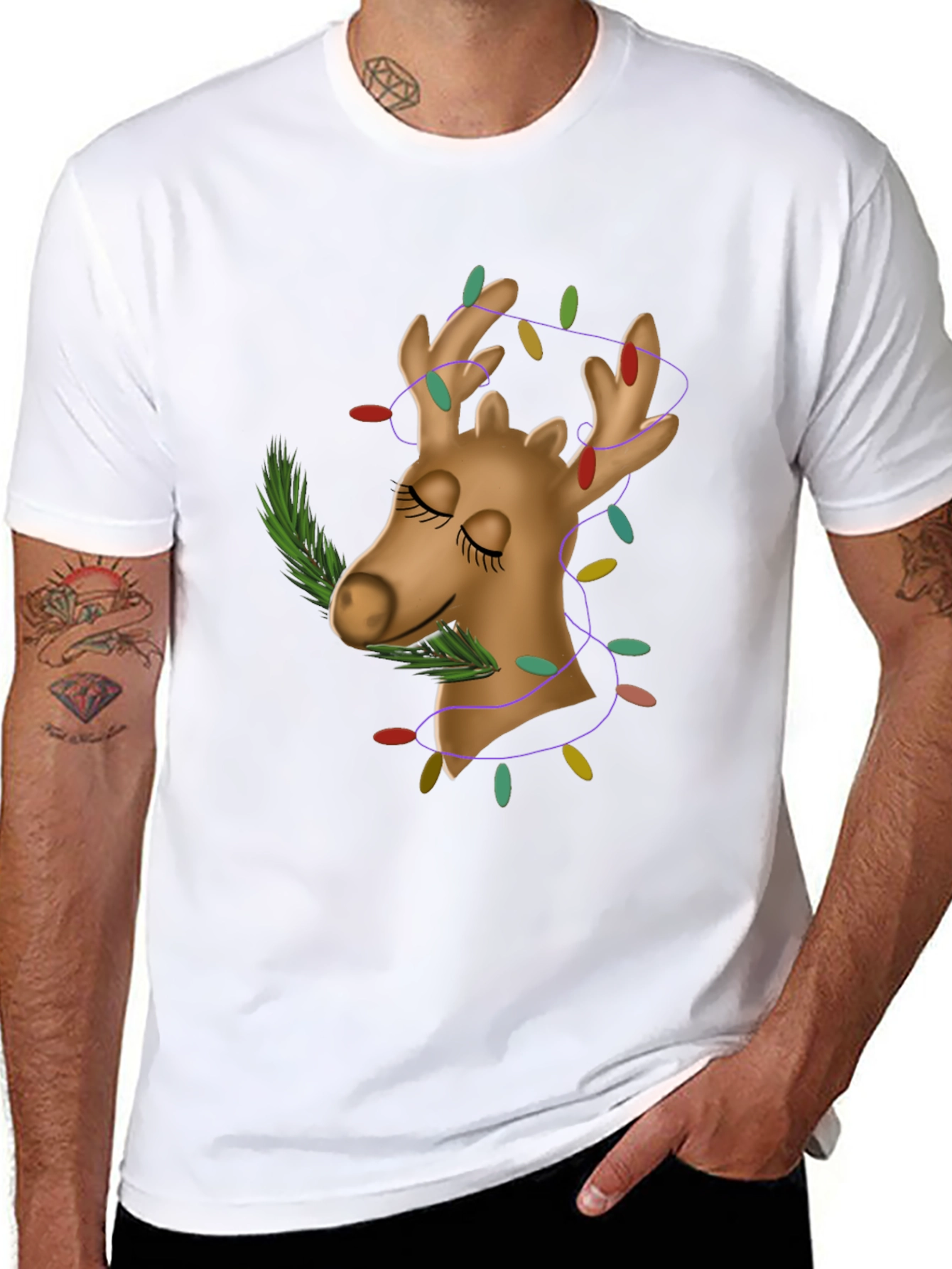 Festive Reindeer T-Shirt - Holiday Cheer