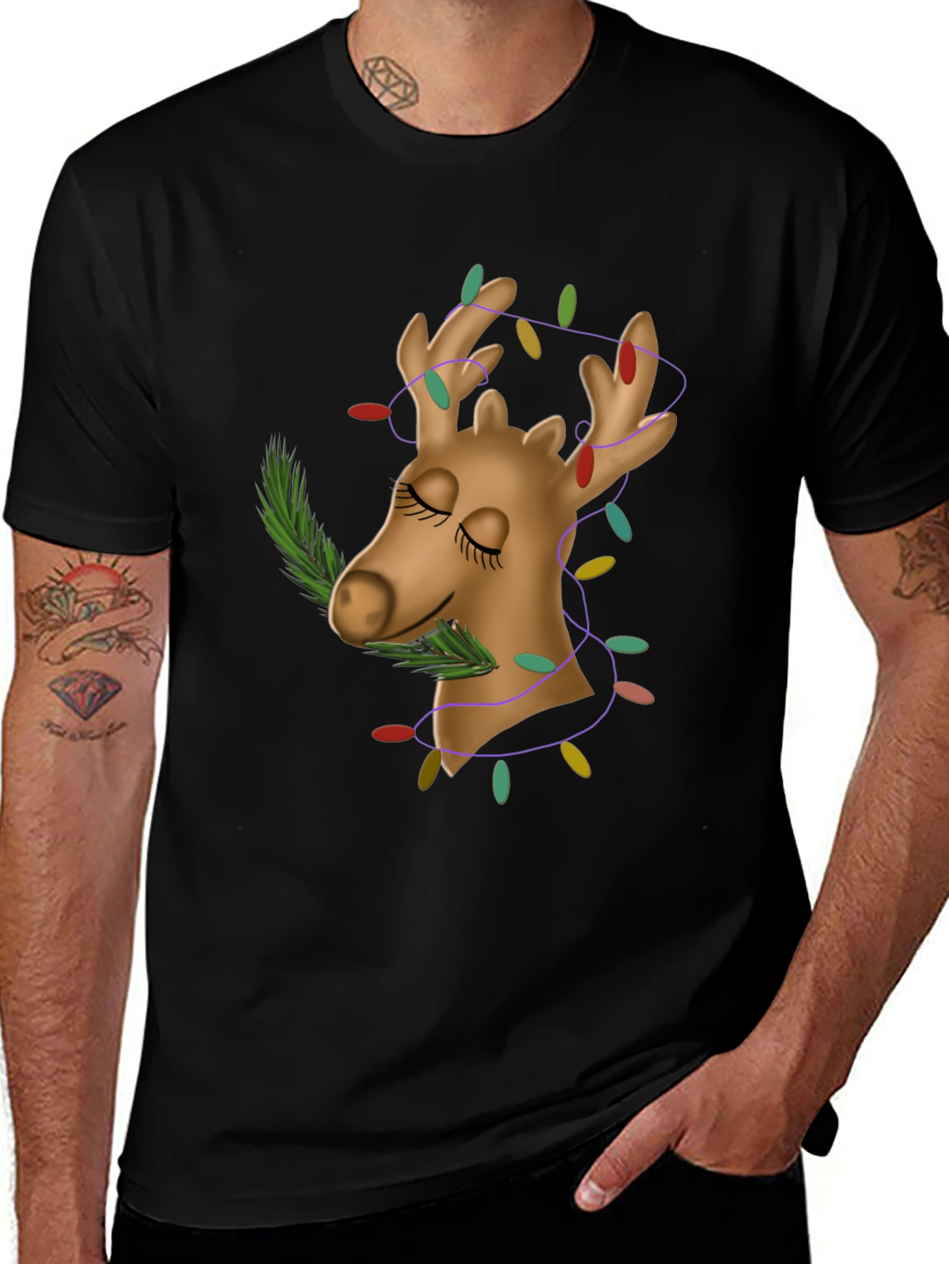 Festive Reindeer T-Shirt - Holiday Cheer