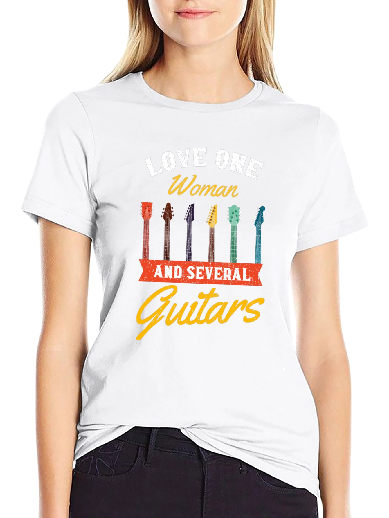 Love One Woman & Guitars Graphic T-Shirt