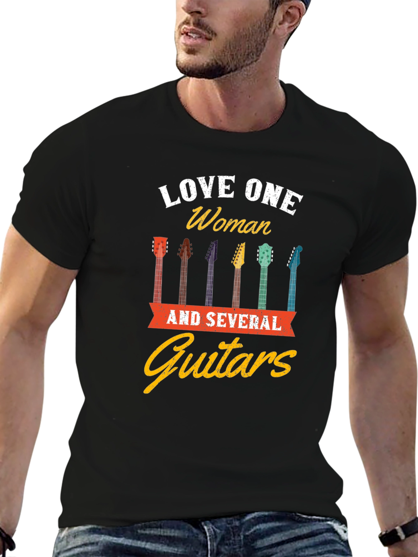 Love One Woman & Guitars Graphic T-Shirt