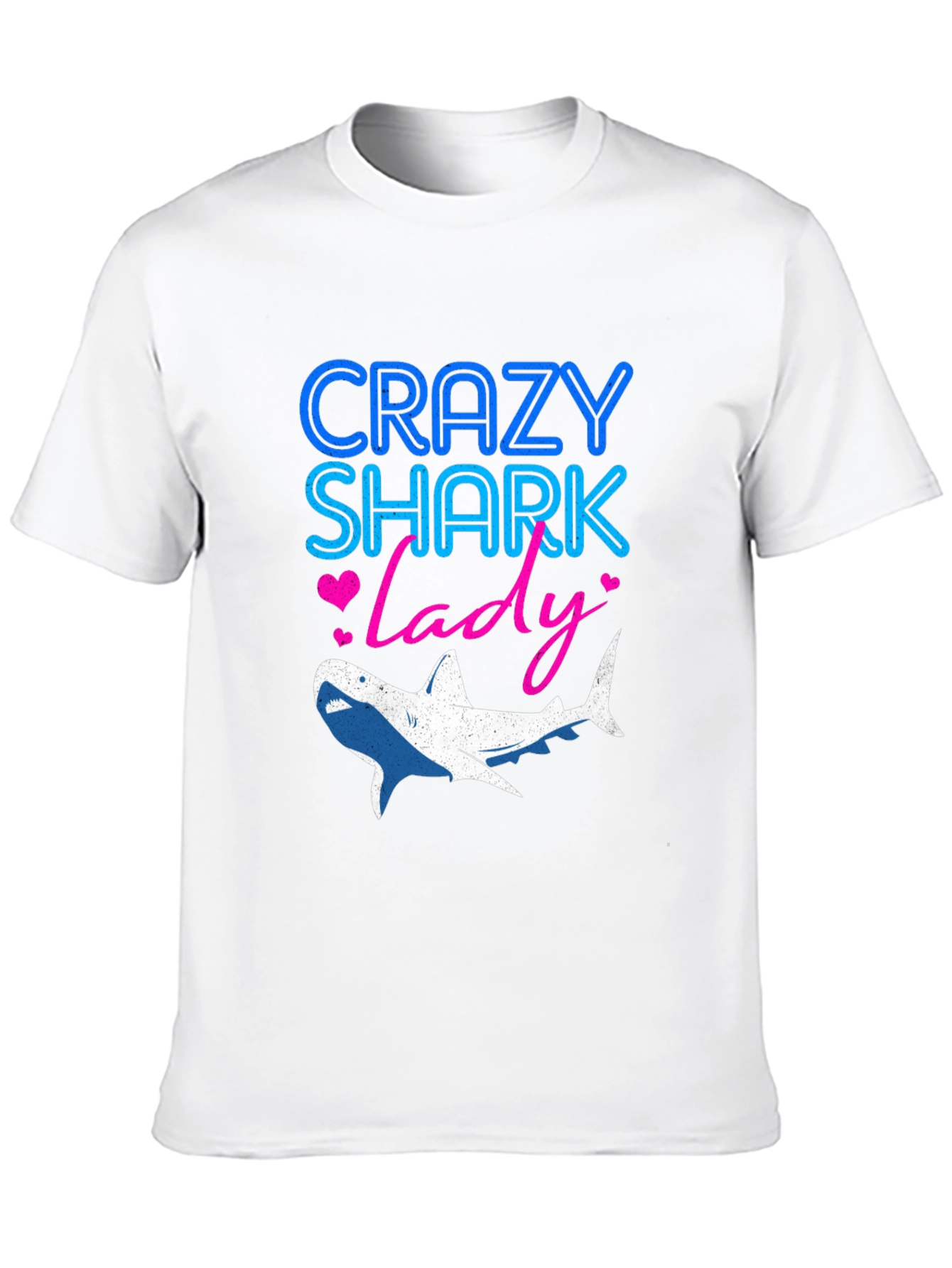 Crazy Shark Lady Graphic Tee - Black