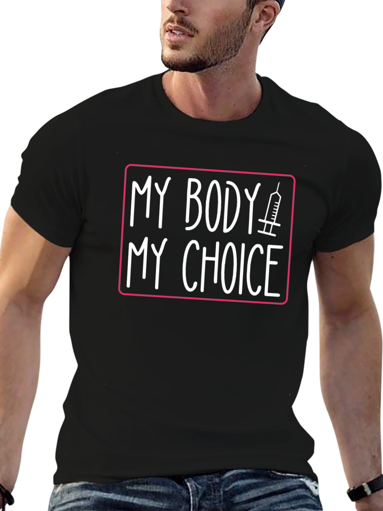 My Body My Choice Pro-Vaccine Black T-Shirt
