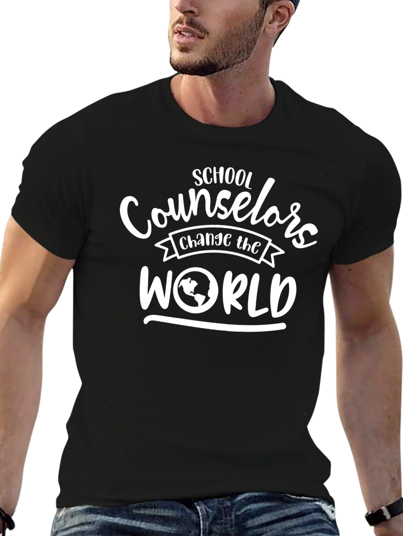 School Counselor Change the World Graphic Tee