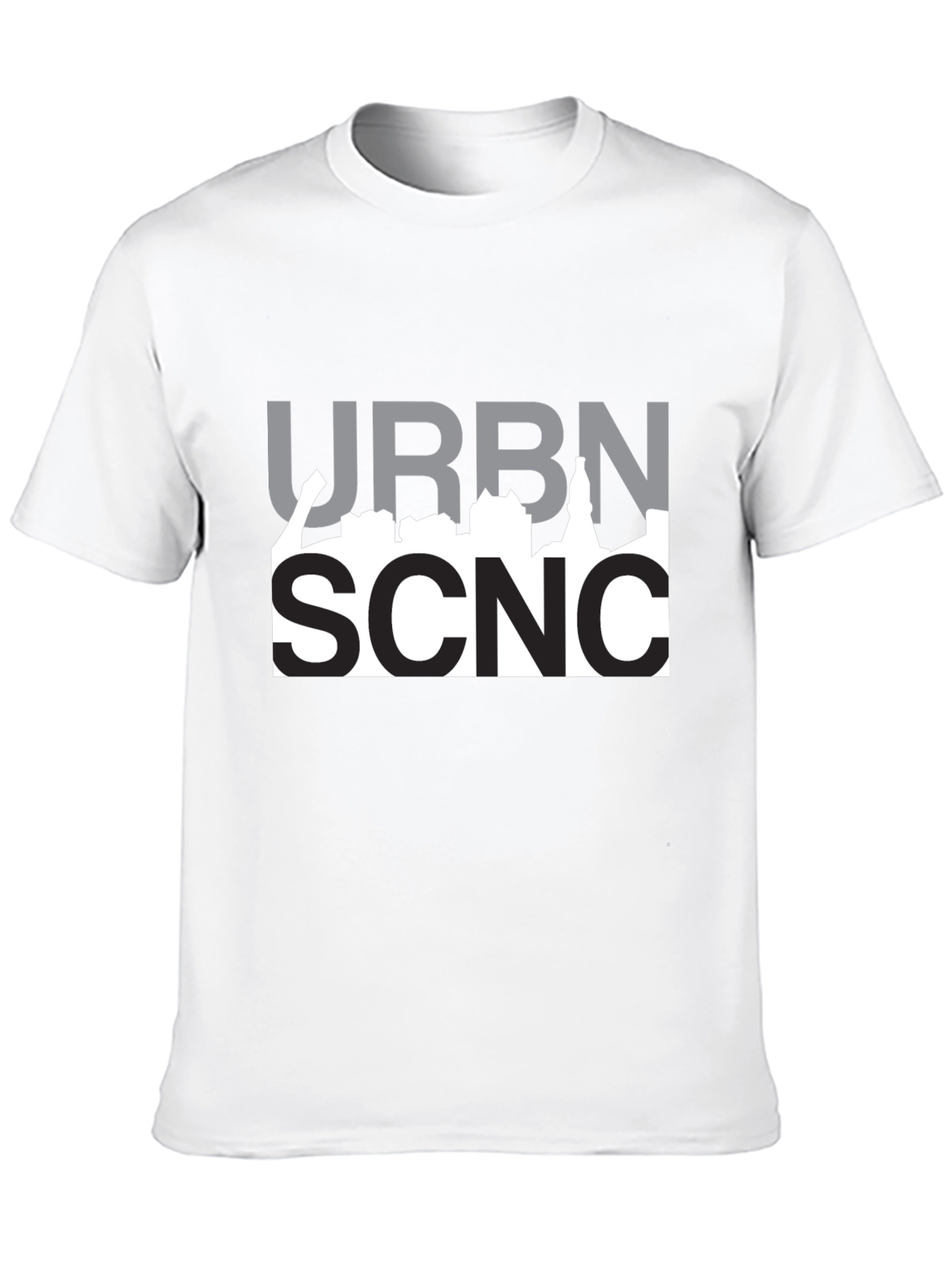Urban Scene Graphic Tee - Black Cotton T-Shirt