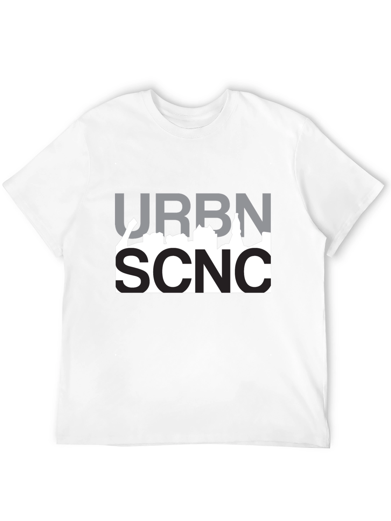 Urban Scene Graphic Tee - Black Cotton T-Shirt