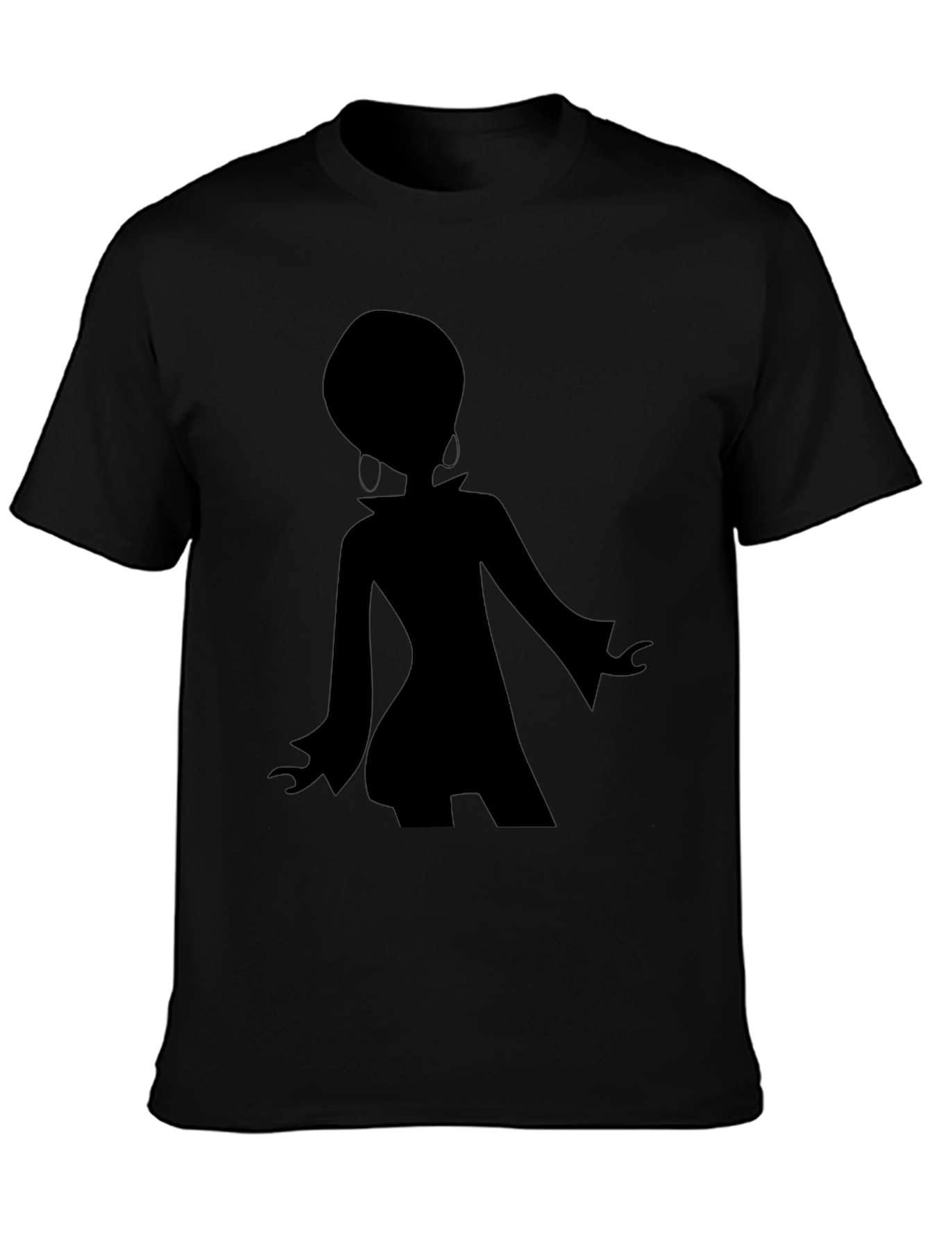 Retro Silhouette Graphic Black T-Shirt