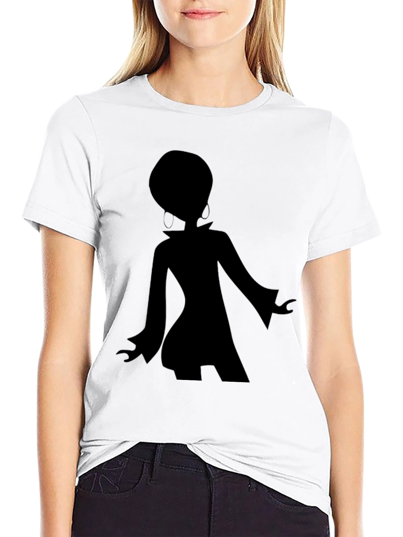 Retro Silhouette Graphic Black T-Shirt