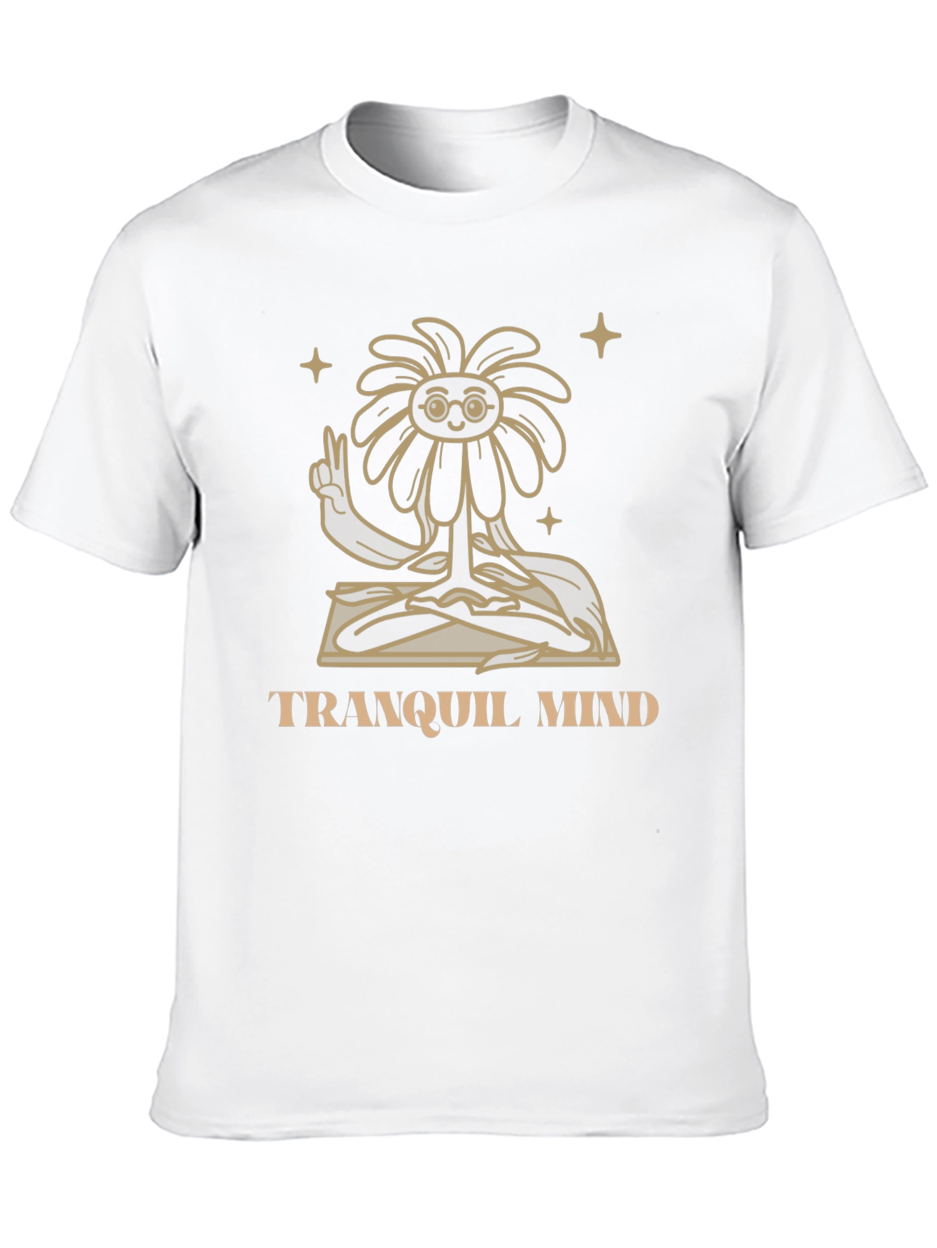 Tranquil Mind Graphic T-Shirt - Yoga Flower Meditation Tee