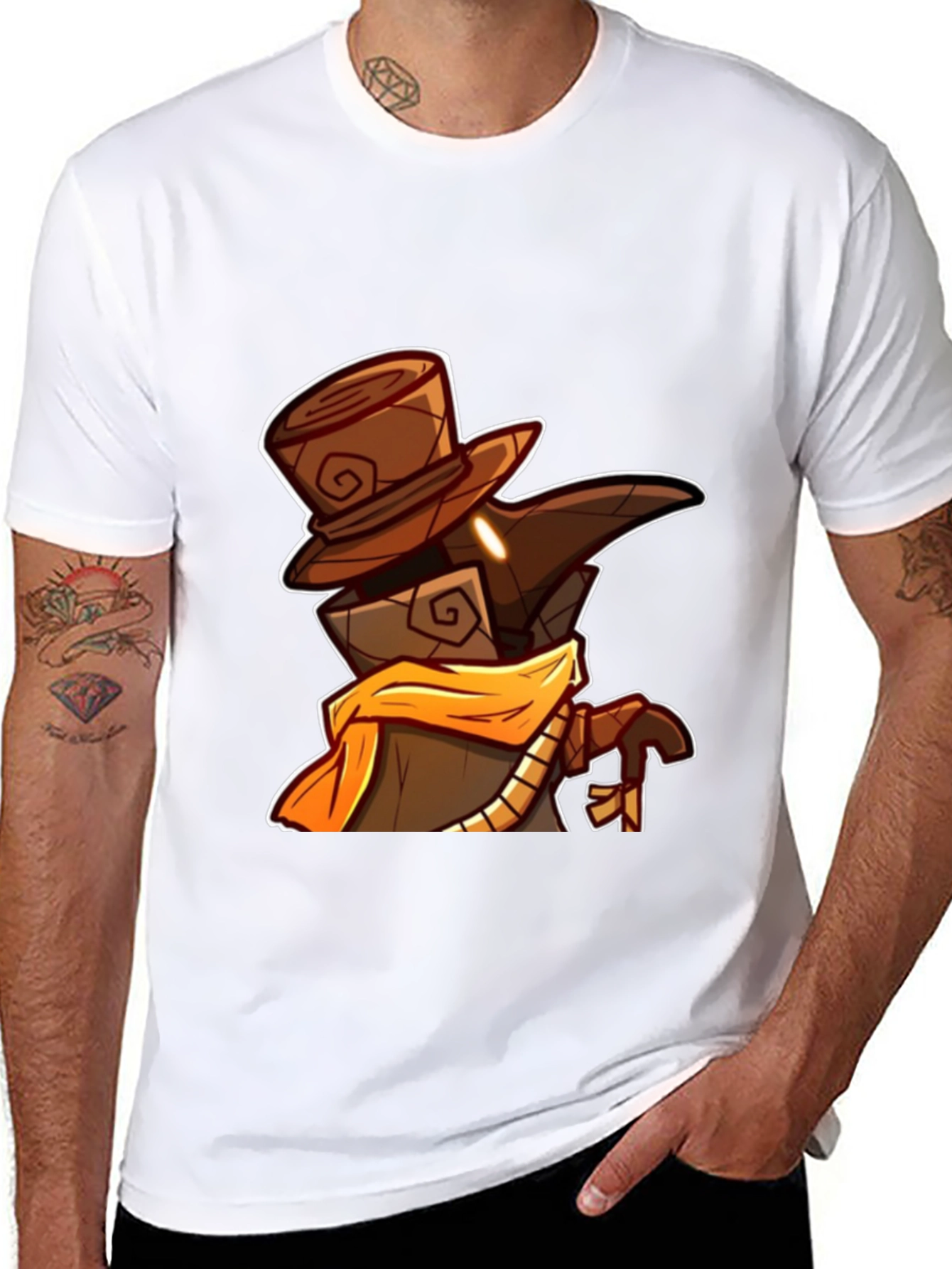 Cartoon Plague Doctor Graphic Tee