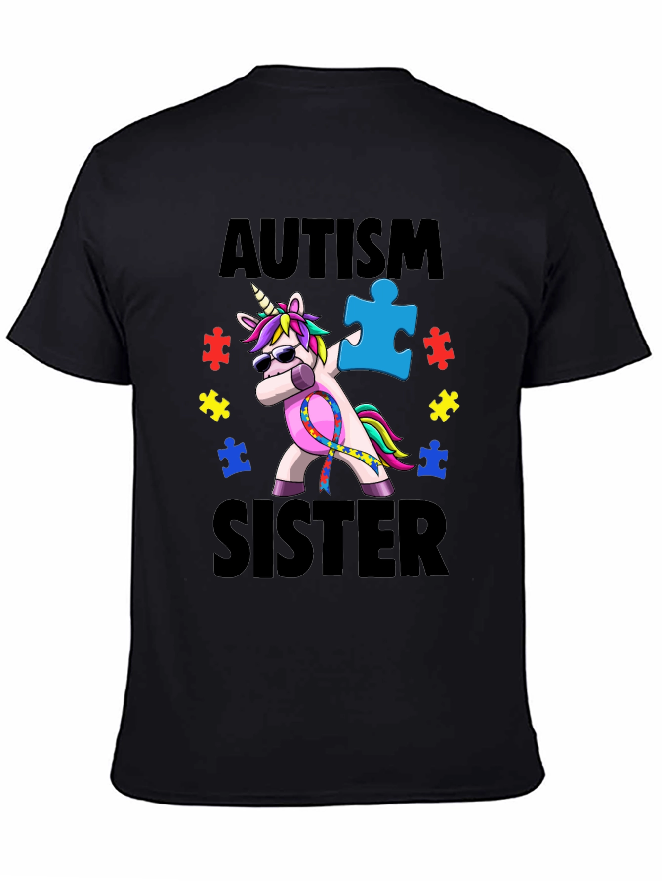 Autism Sister Unicorn Dab T-Shirt