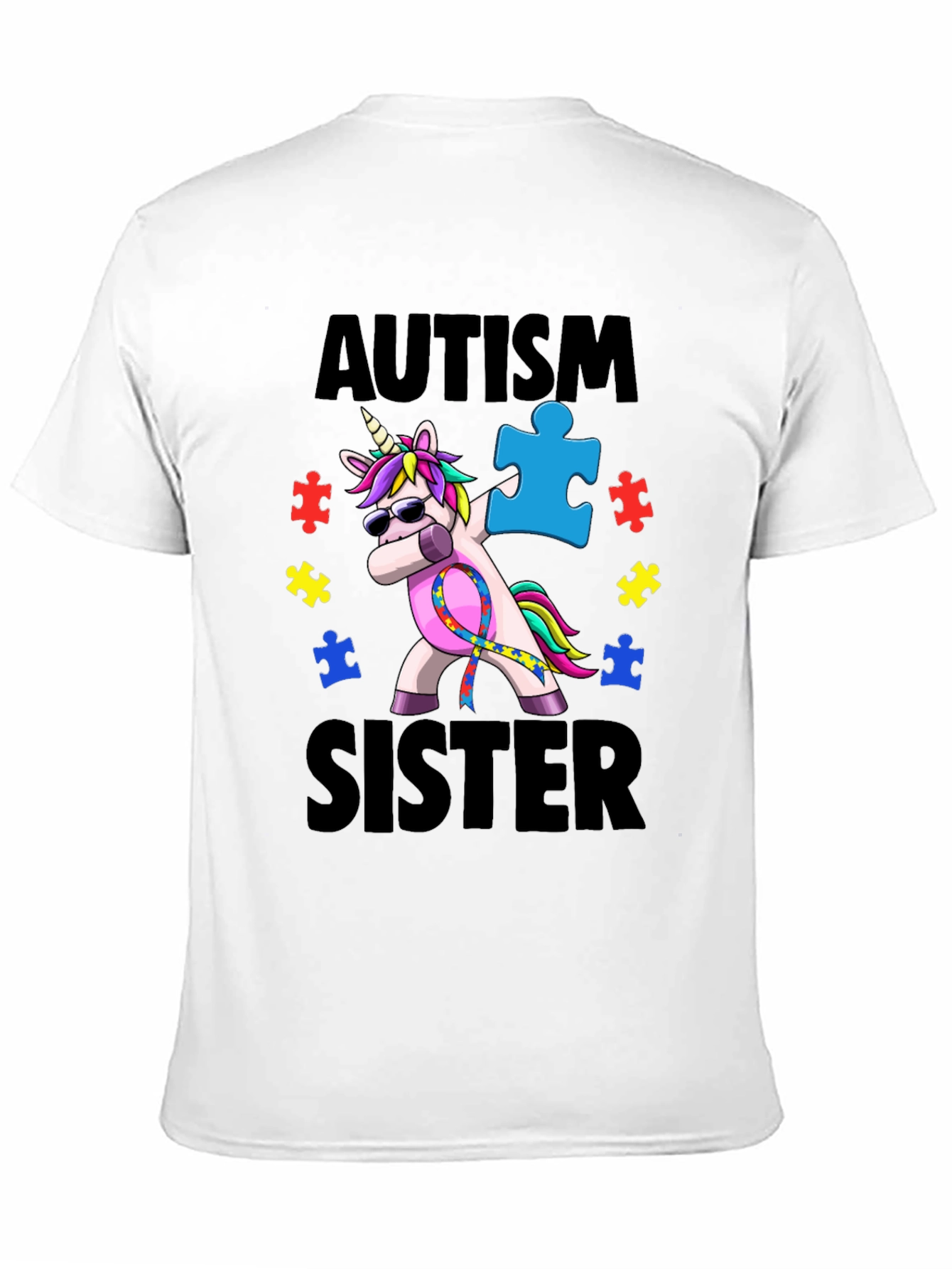 Autism Sister Unicorn Dab T-Shirt