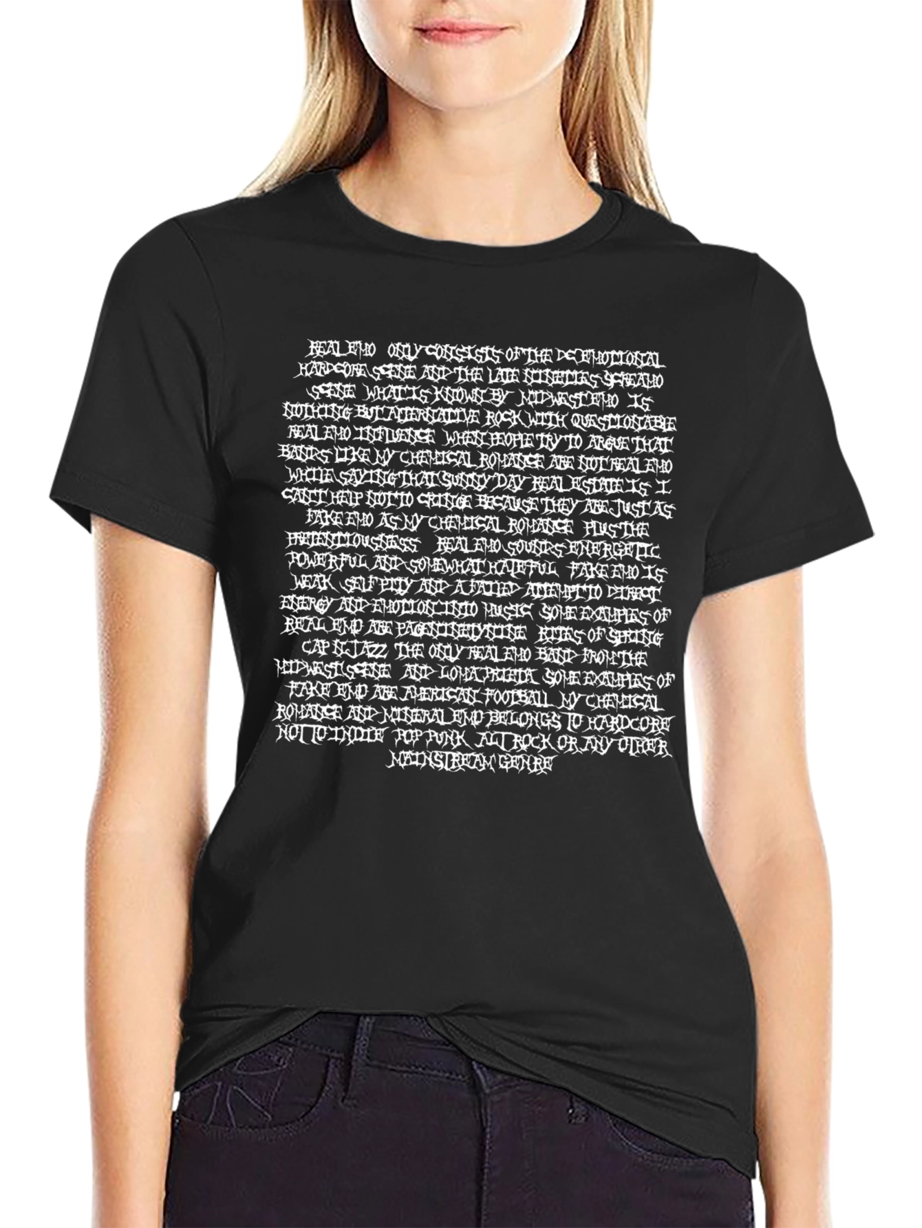Text Graphic Print T-Shirt
