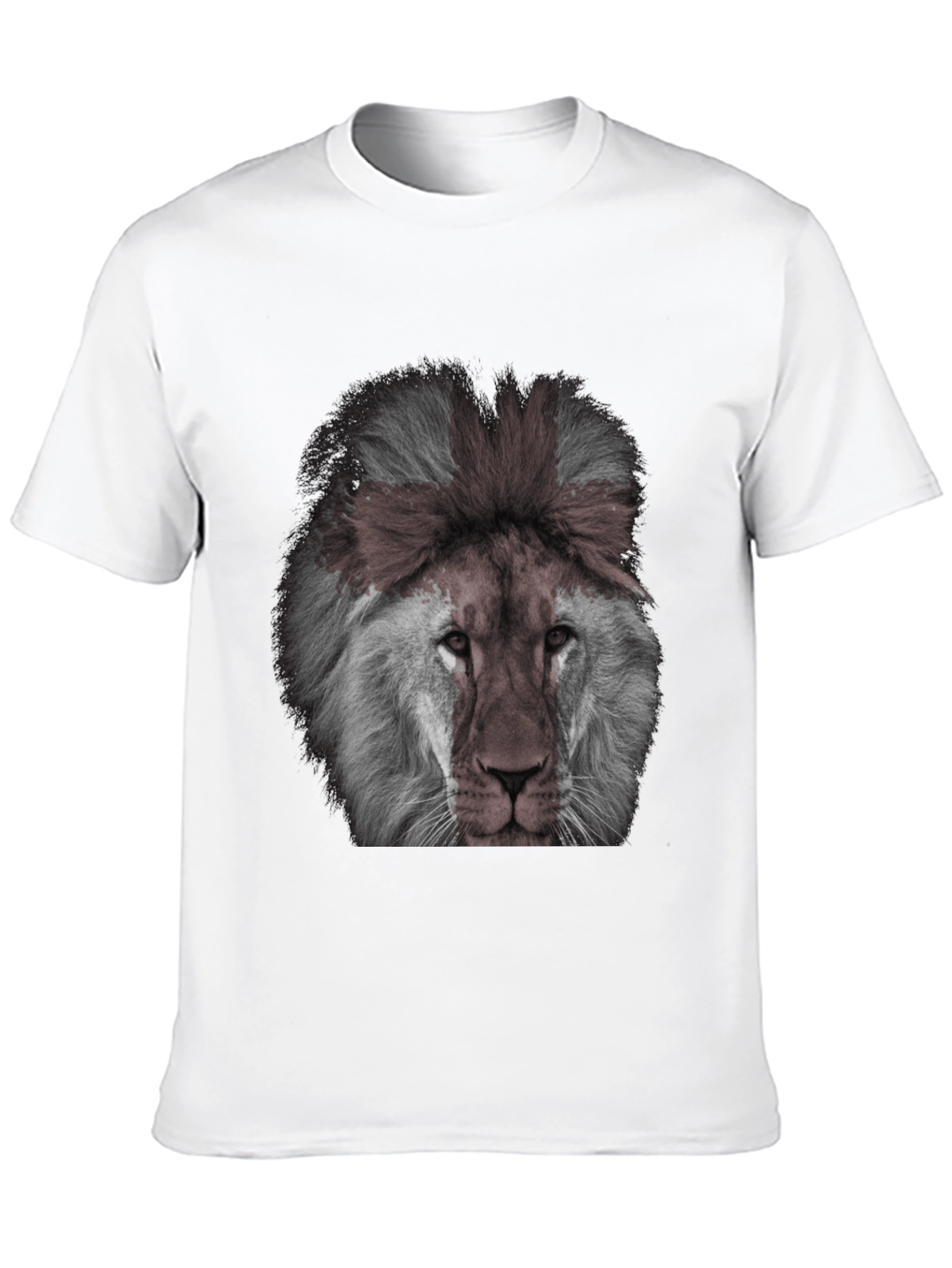 Lion Graphic Print Mens Black T-Shirt