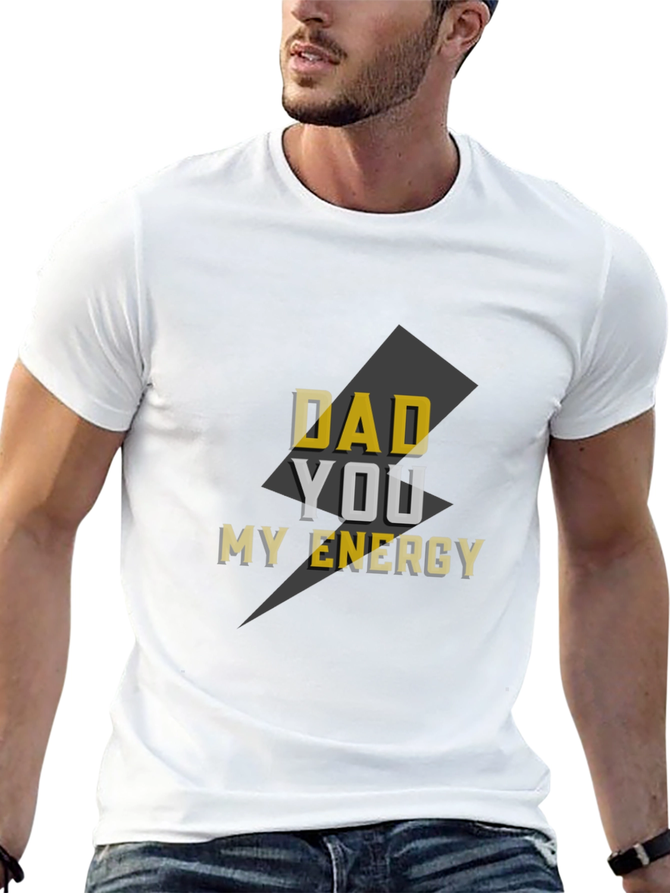 Dad My Energy Graphic Tee - Mens Black T-Shirt