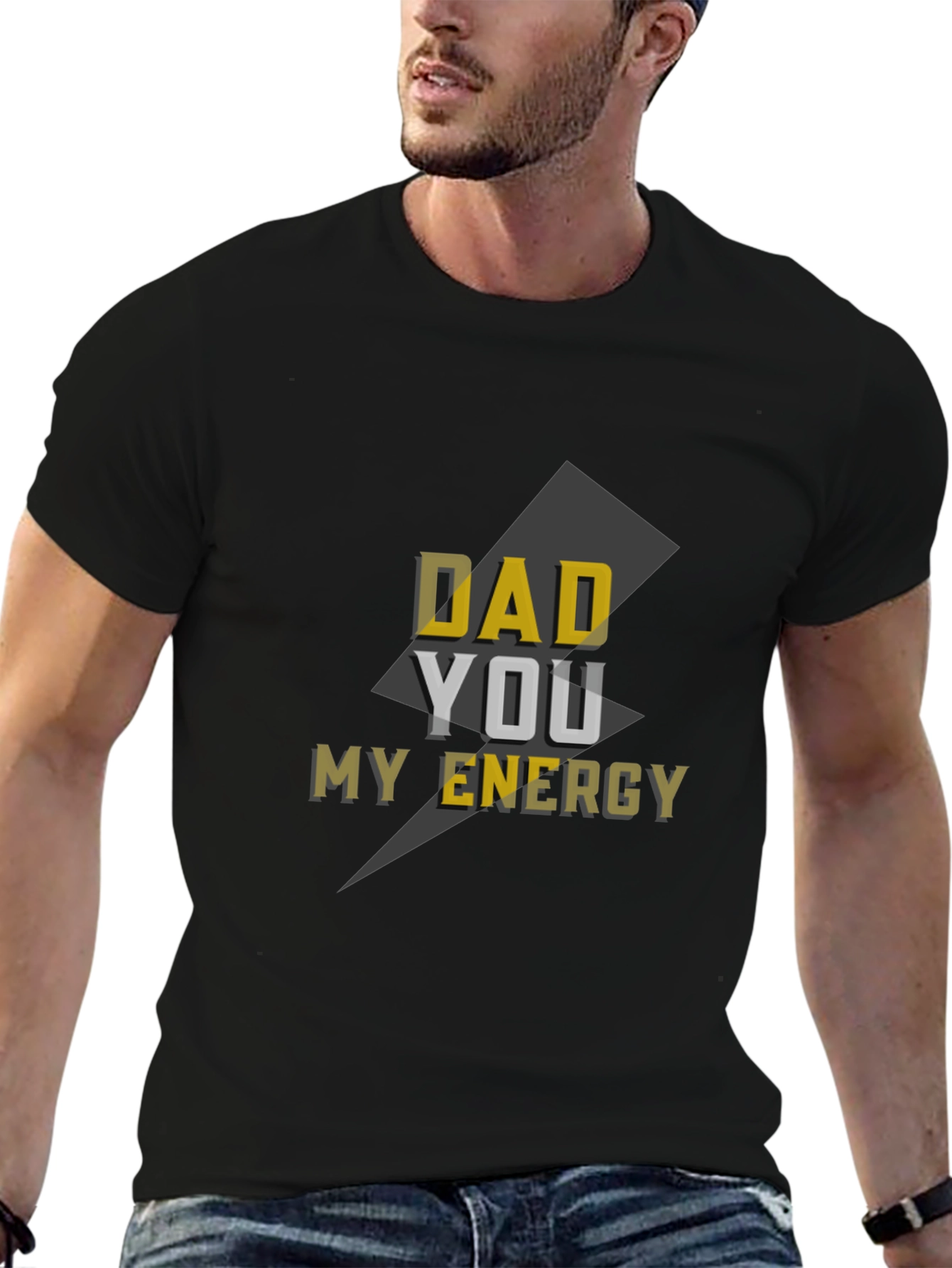 Dad My Energy Graphic Tee - Mens Black T-Shirt