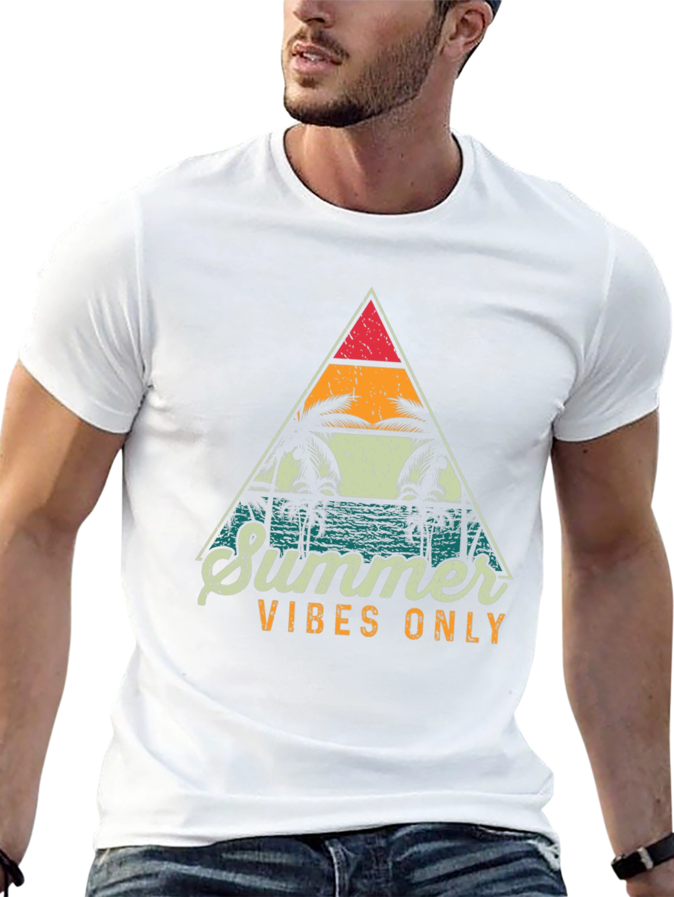 Summer Vibes Retro T-Shirt - Black
