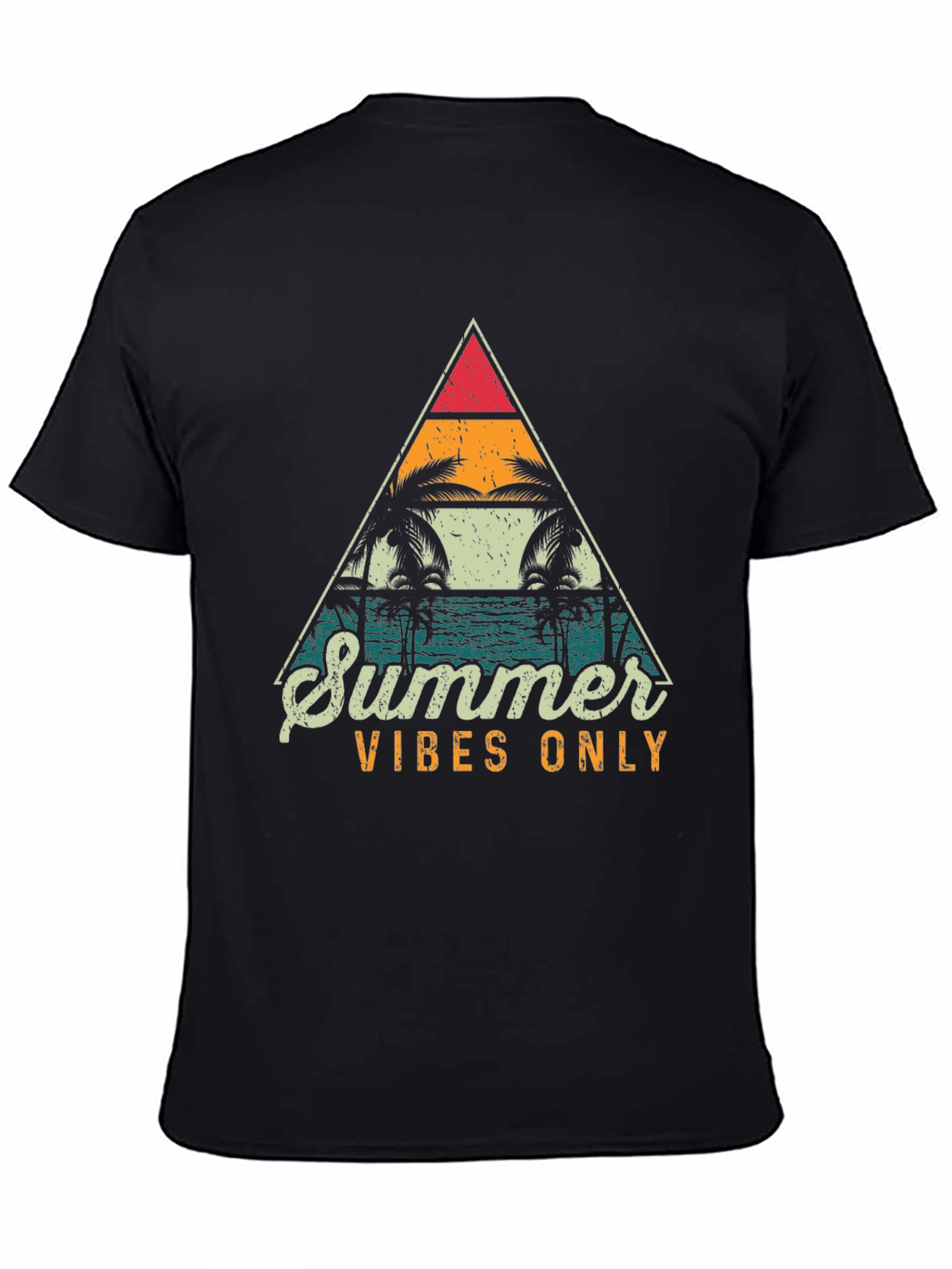 Summer Vibes Retro T-Shirt - Black