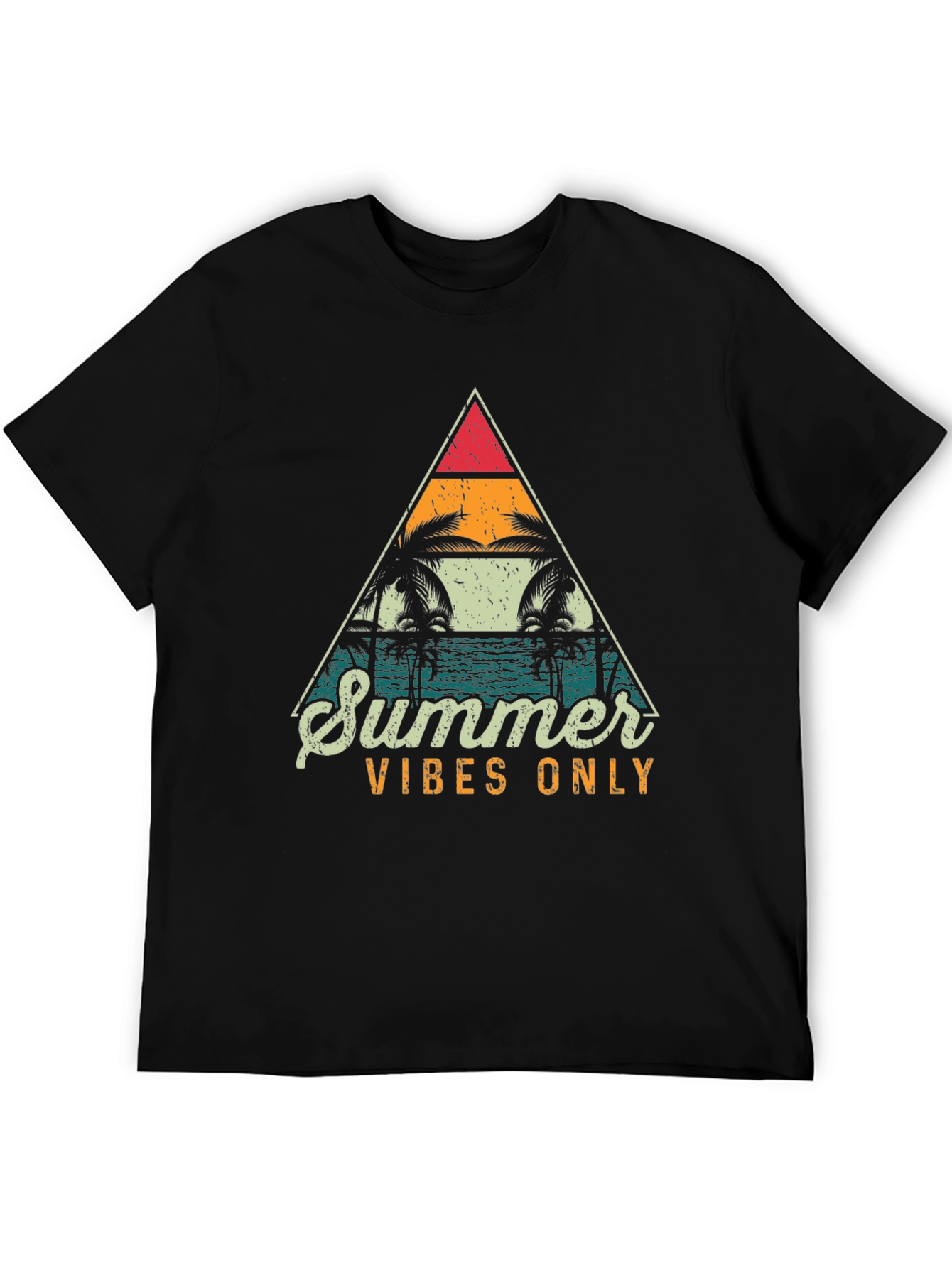 Summer Vibes Retro T-Shirt - Black