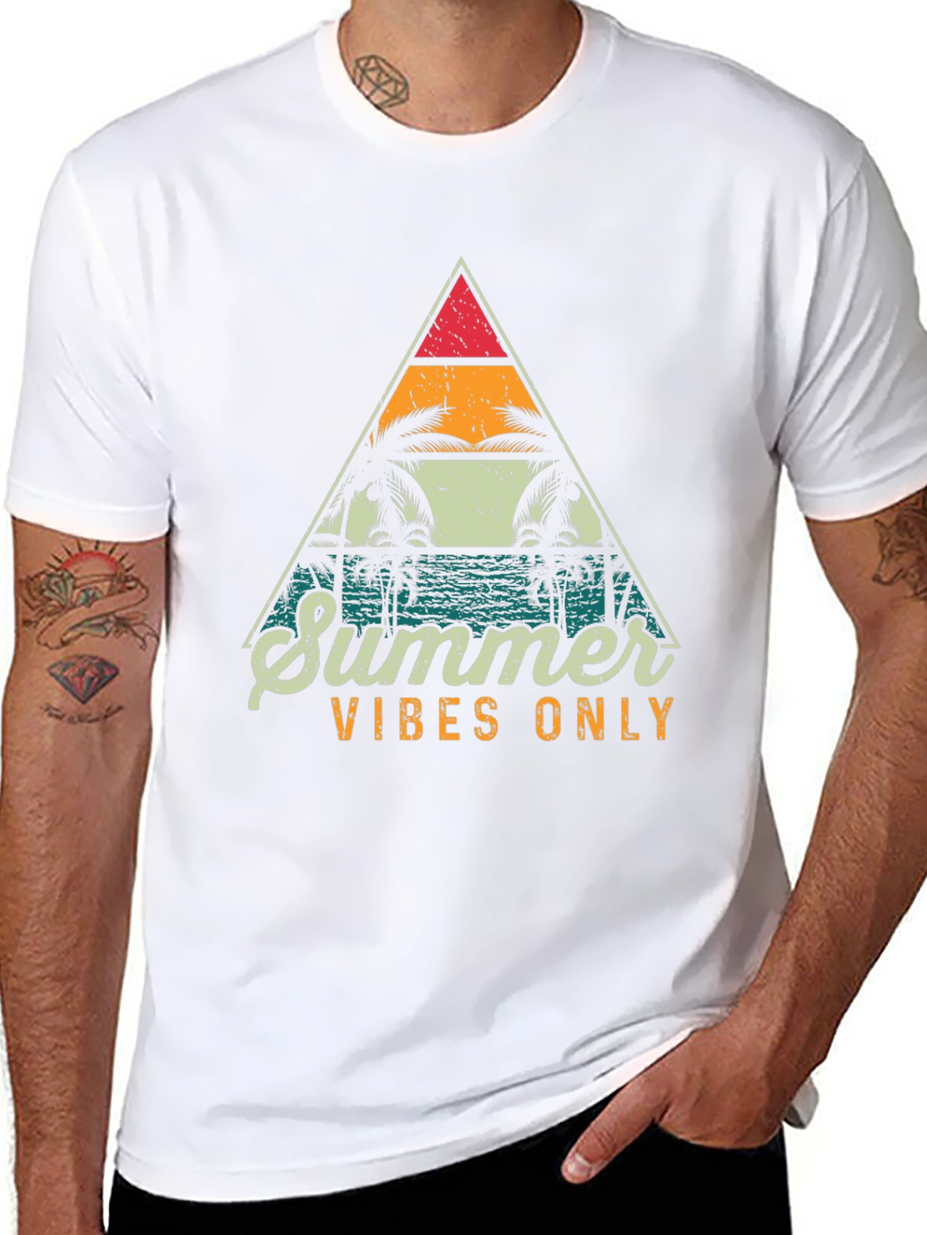 Summer Vibes Retro T-Shirt - Black