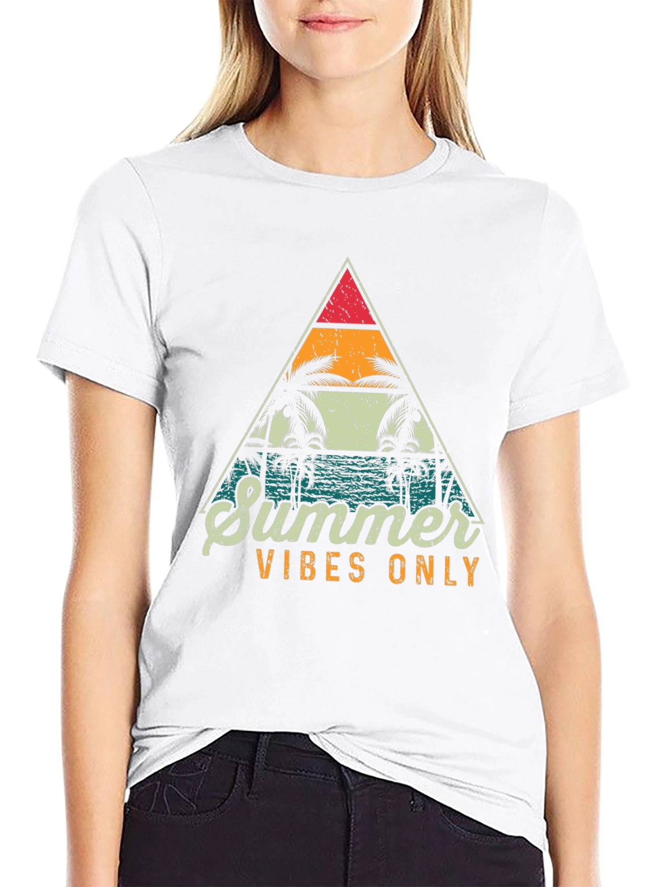 Summer Vibes Retro T-Shirt - Black