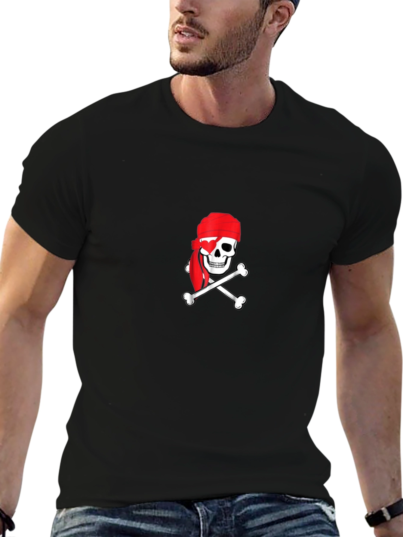 Pirate Skull & Crossbones Black T-Shirt