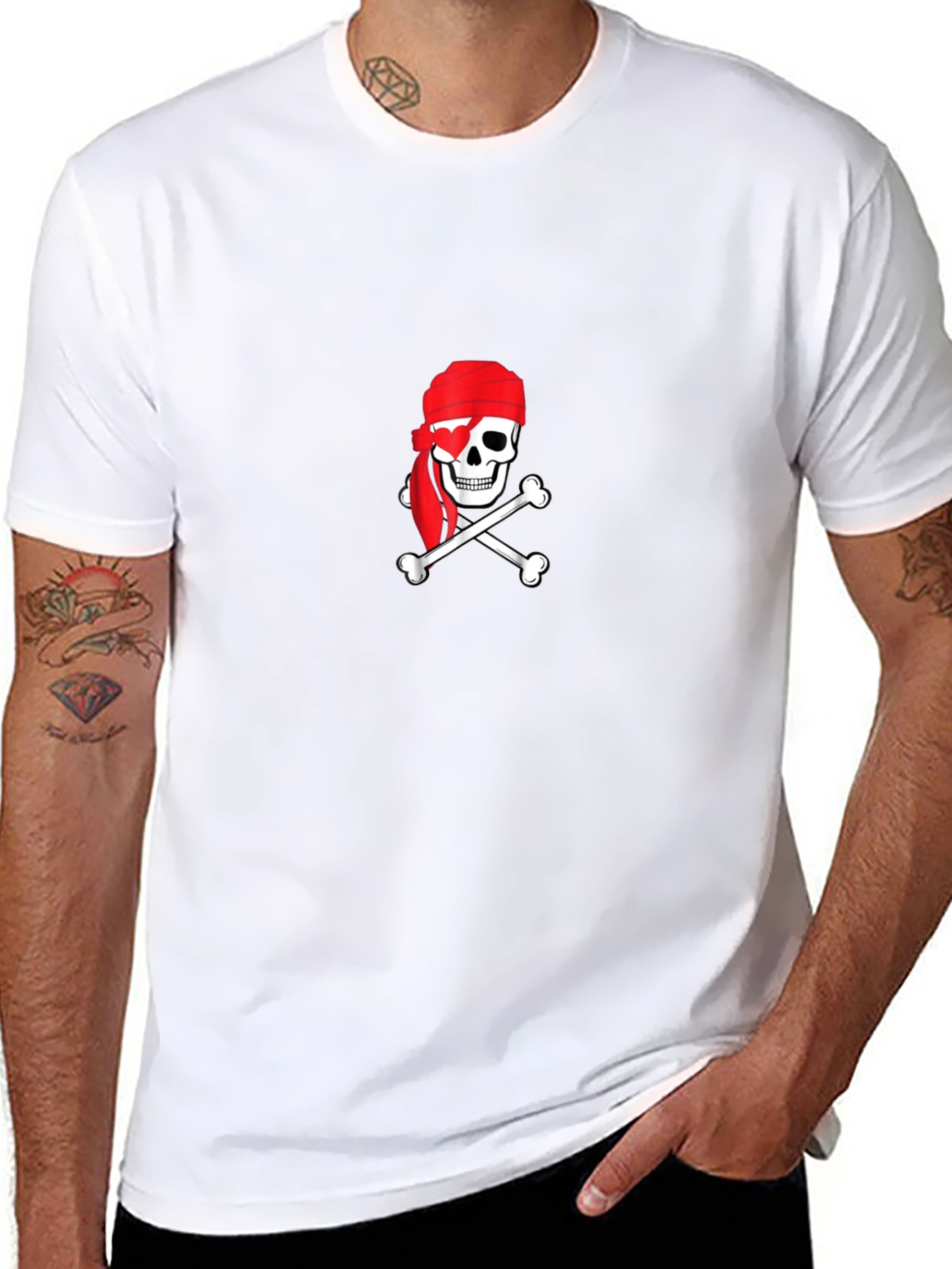 Pirate Skull & Crossbones Black T-Shirt
