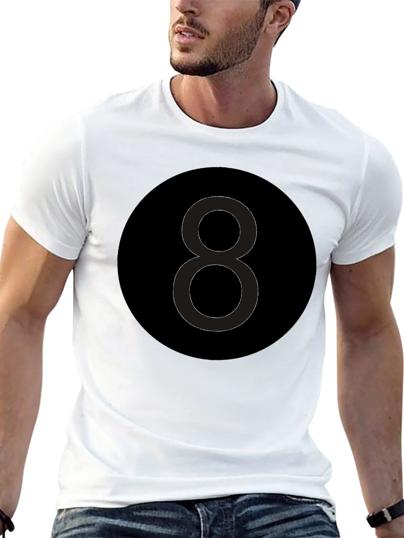 8 Ball Graphic Tee - Classic Black T-Shirt