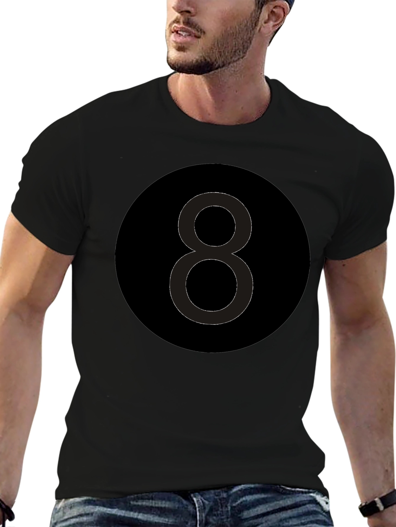 8 Ball Graphic Tee - Classic Black T-Shirt