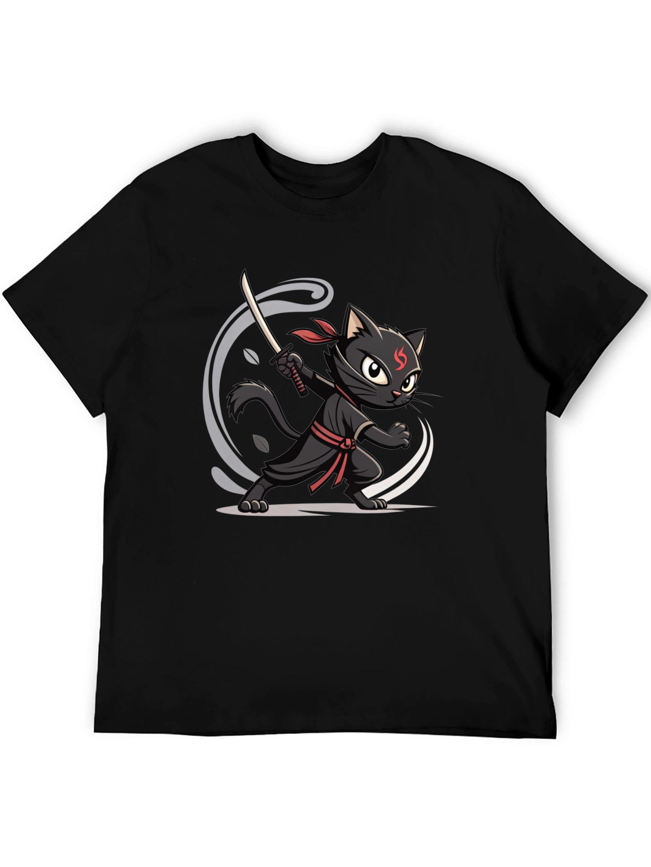 Ninja Cat Graphic Tee - Stealth Mode Activated!