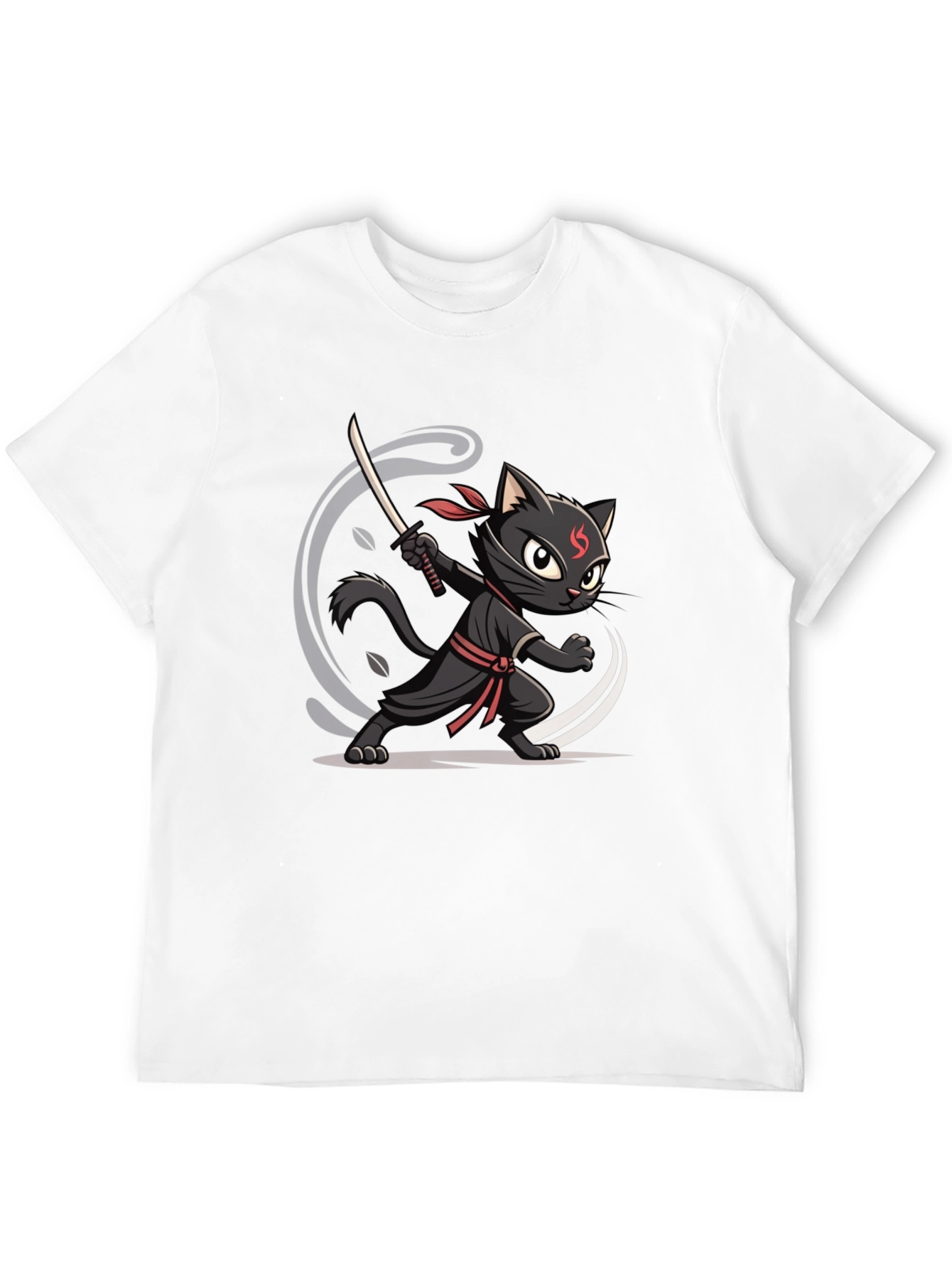 Ninja Cat Graphic Tee - Stealth Mode Activated!