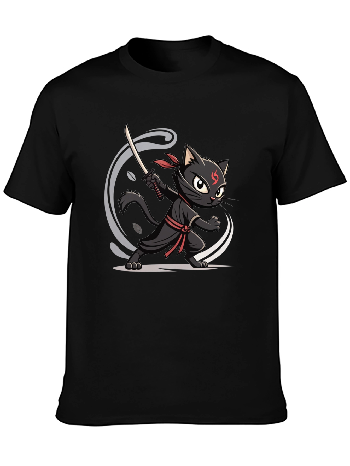 Ninja Cat Graphic Tee - Stealth Mode Activated!