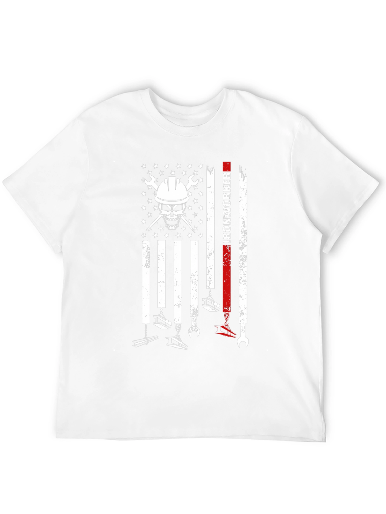 Ironworker Skull Flag T-Shirt