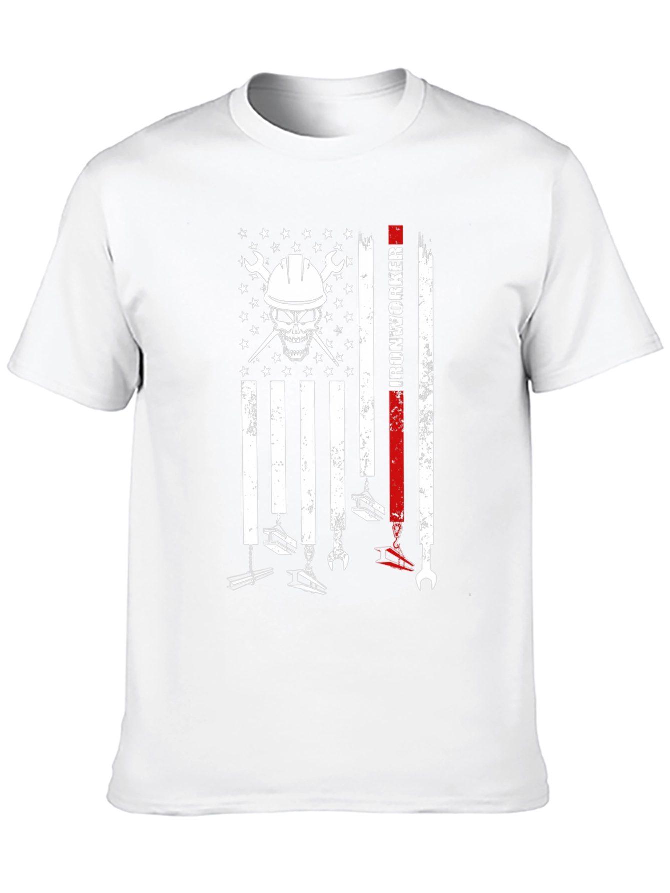 Ironworker Skull Flag T-Shirt