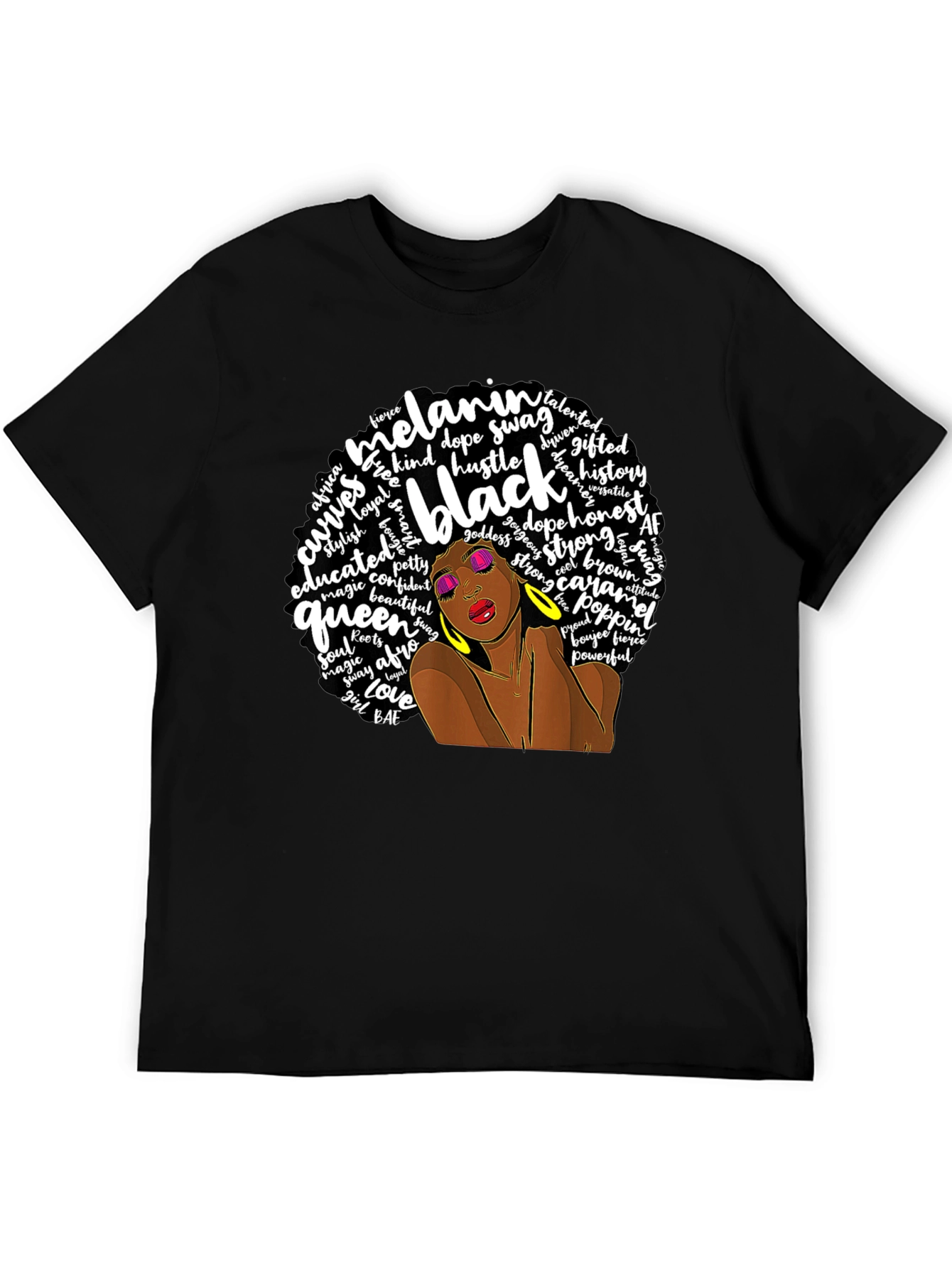 Melanin Black Queen Afro T-Shirt