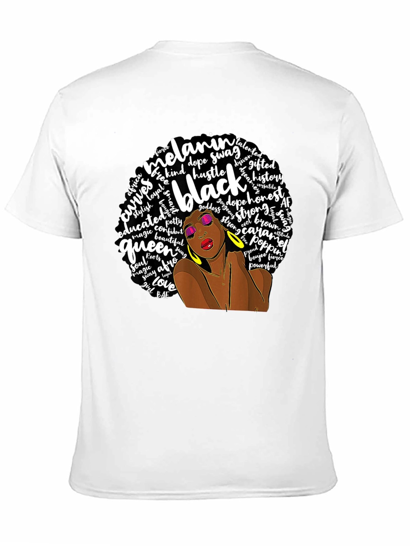 Melanin Black Queen Afro T-Shirt