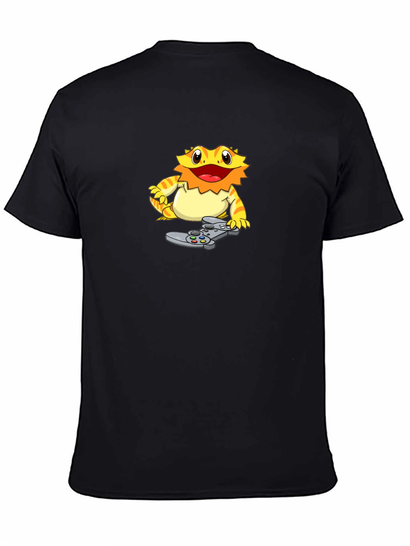 Gamer Lizard Graphic T-Shirt - Cool Black Tee