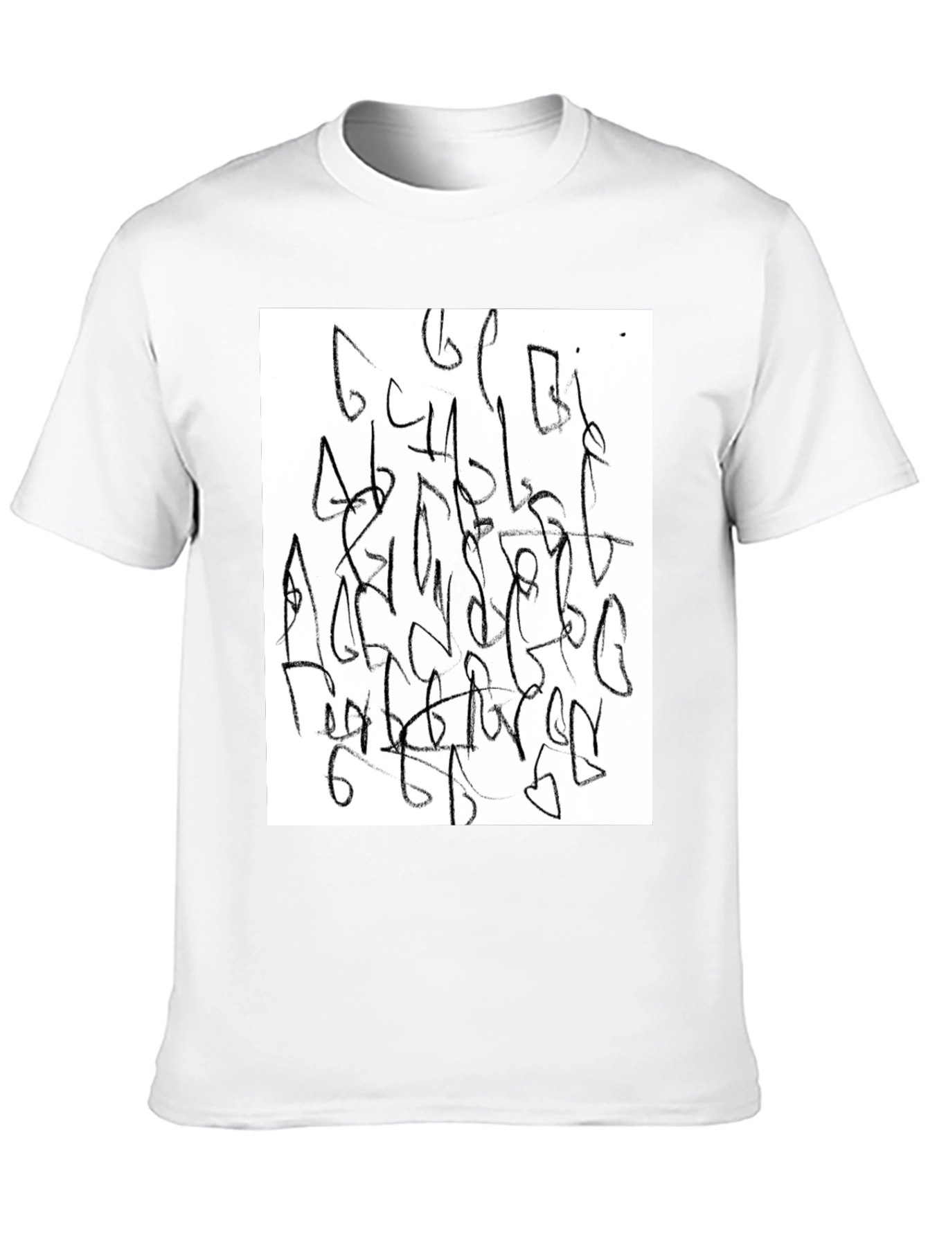 Abstract Graphic Tee - Black Casual Shirt