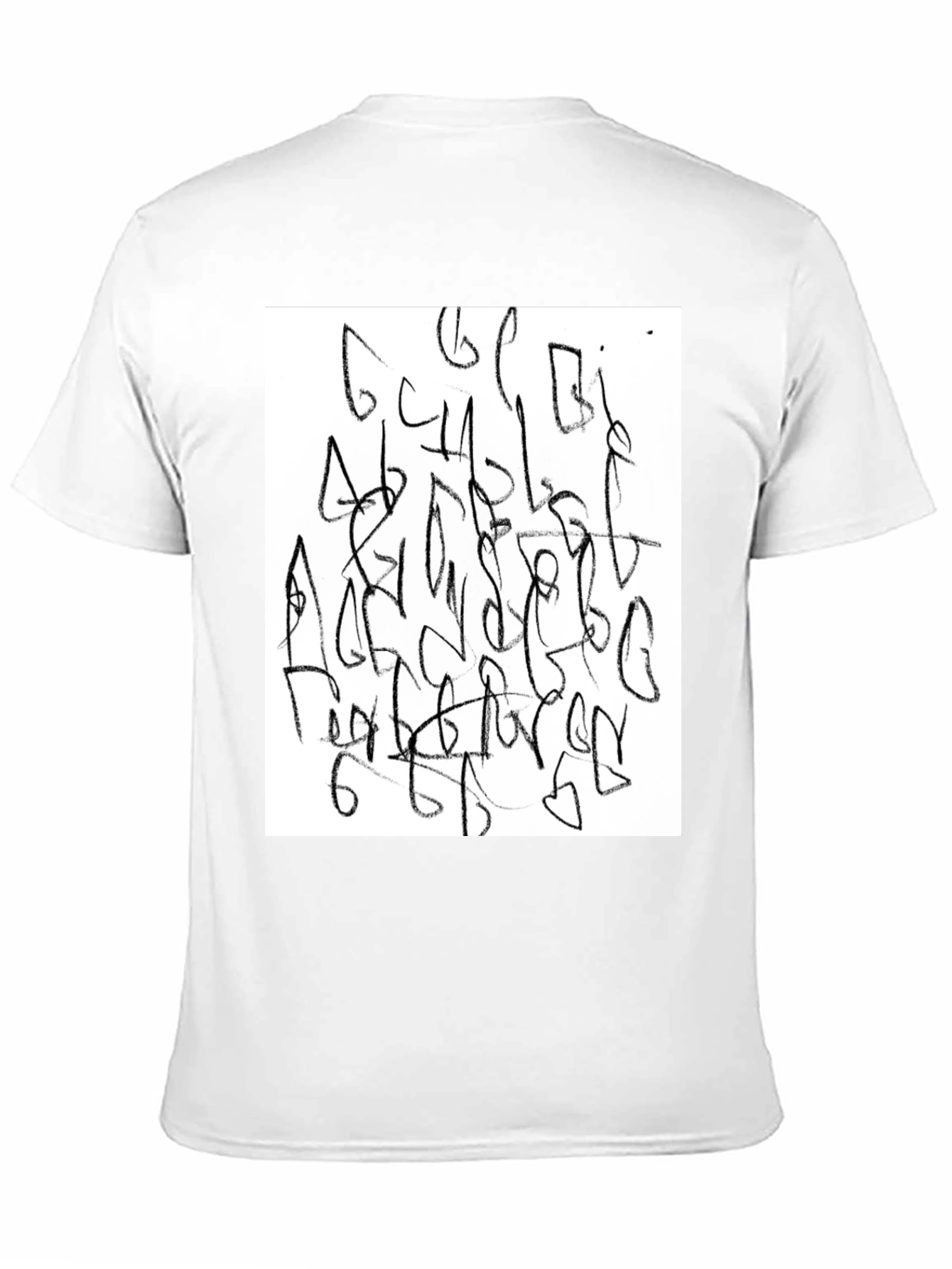 Abstract Graphic Tee - Black Casual Shirt