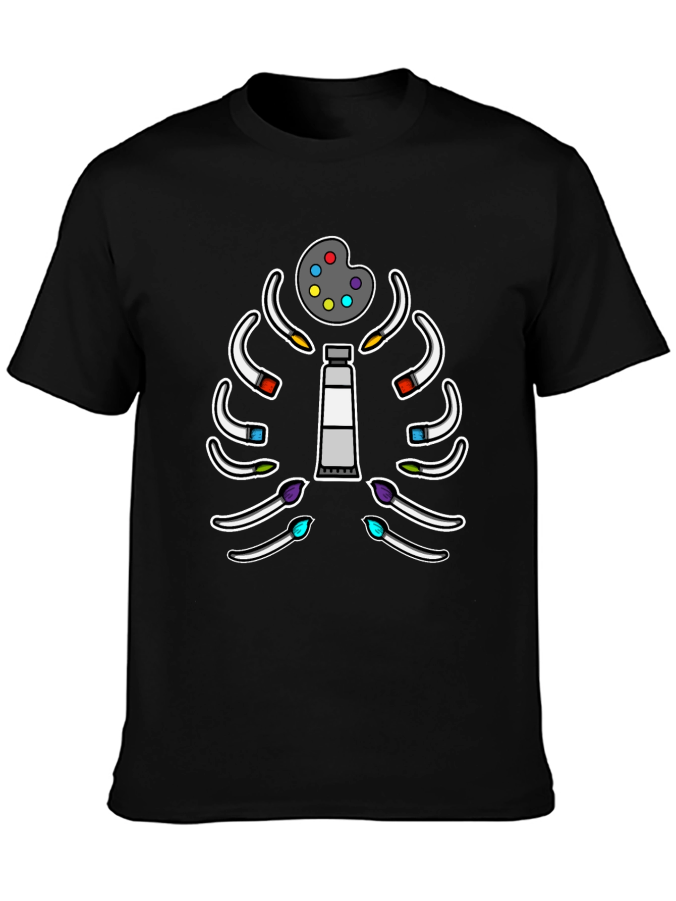 Artists Ribcage T-Shirt - Painter Anatomy Tee