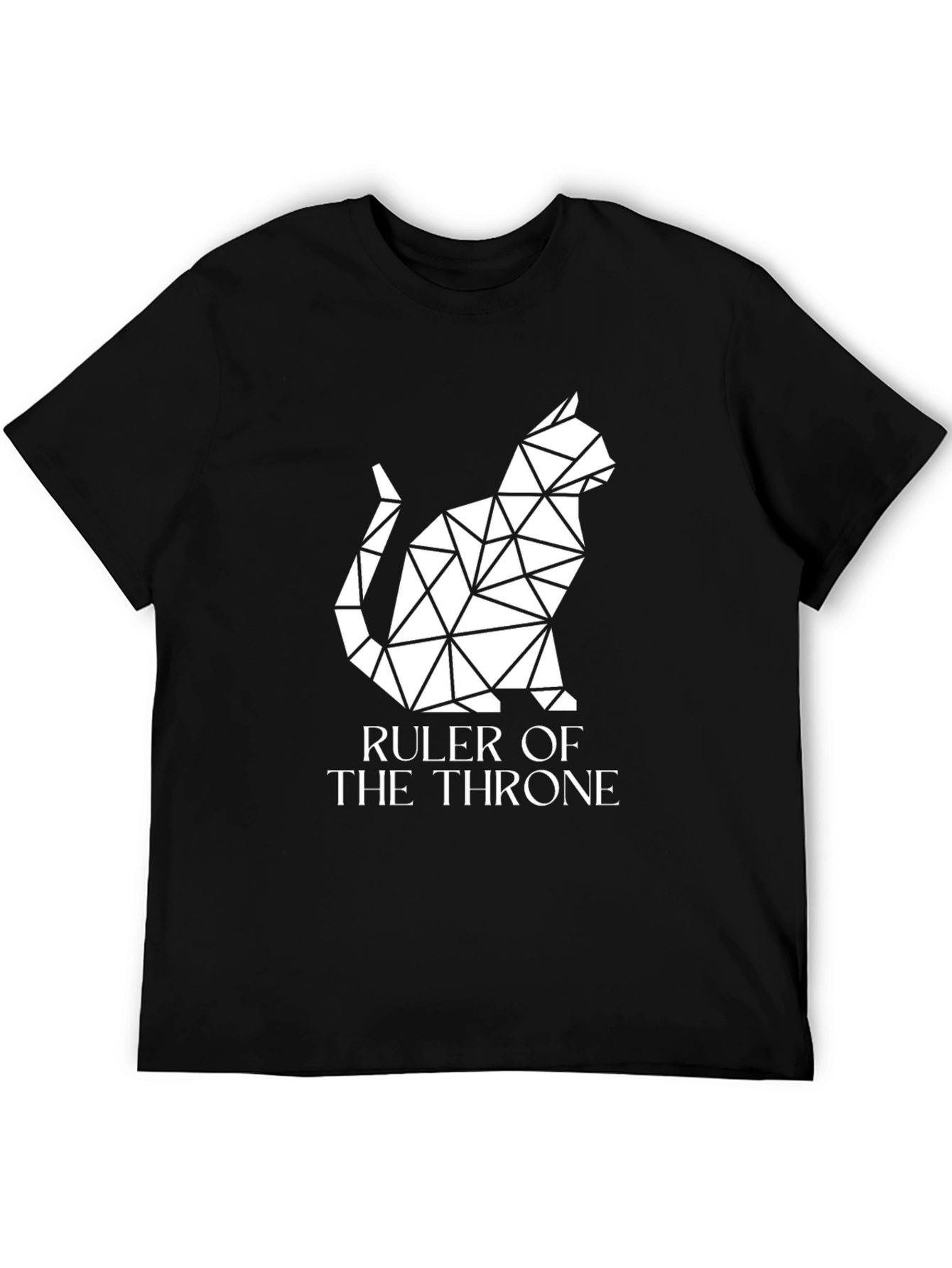 Ruler of the Throne Geometric Cat Graphic Tee