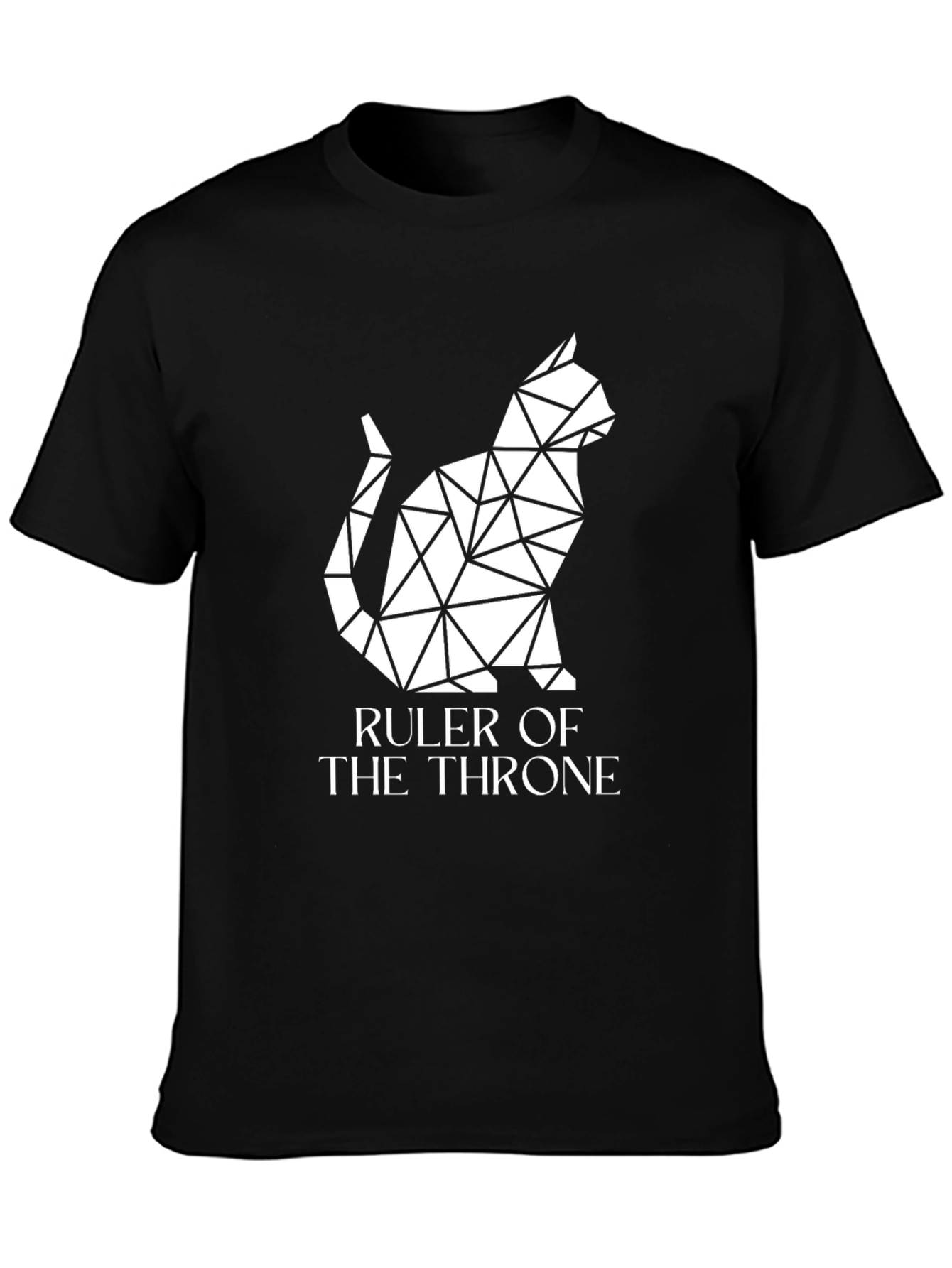 Ruler of the Throne Geometric Cat Graphic Tee