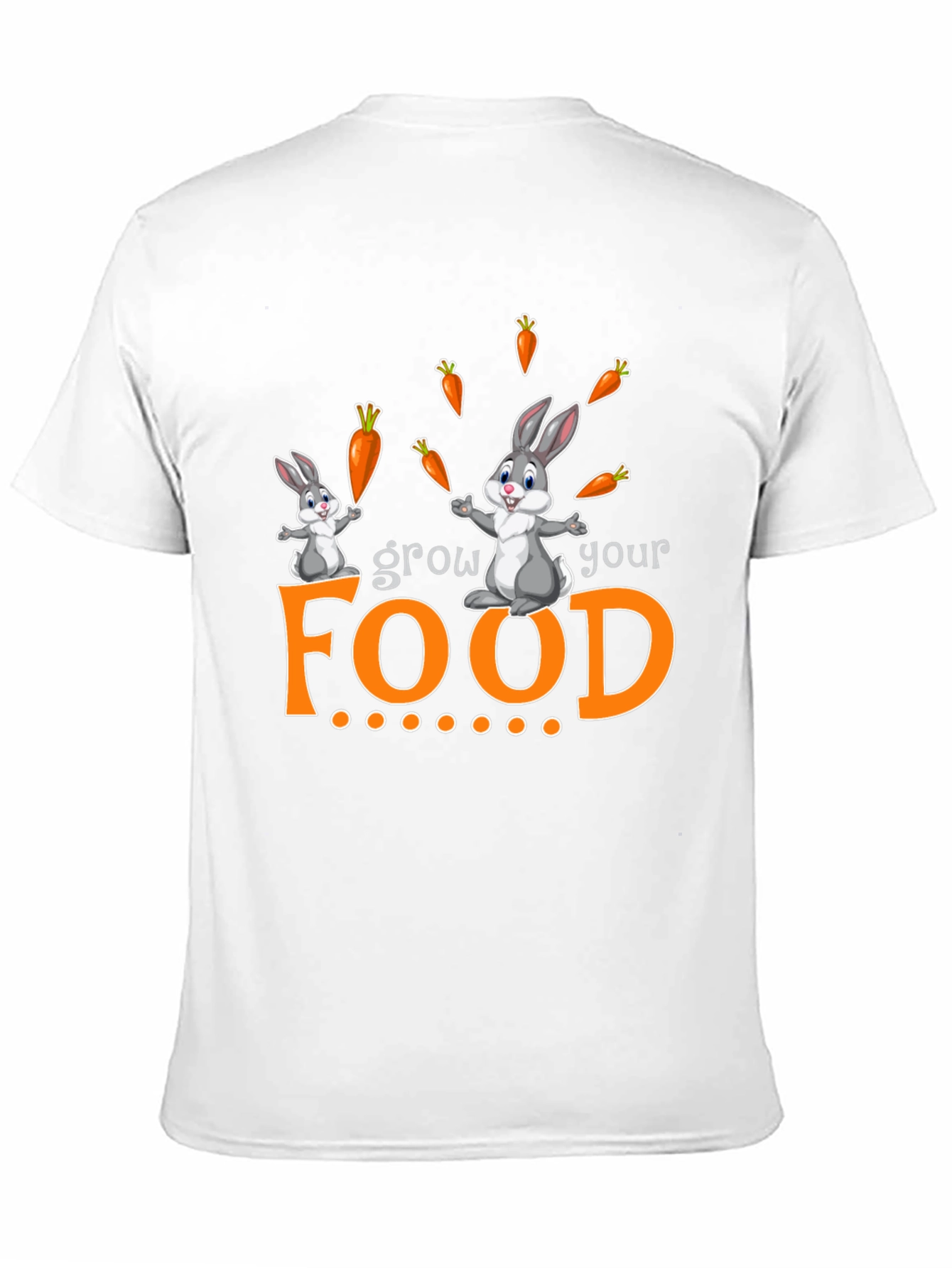 Grow Your Food Bunny Rabbit Graphic T-Shirt