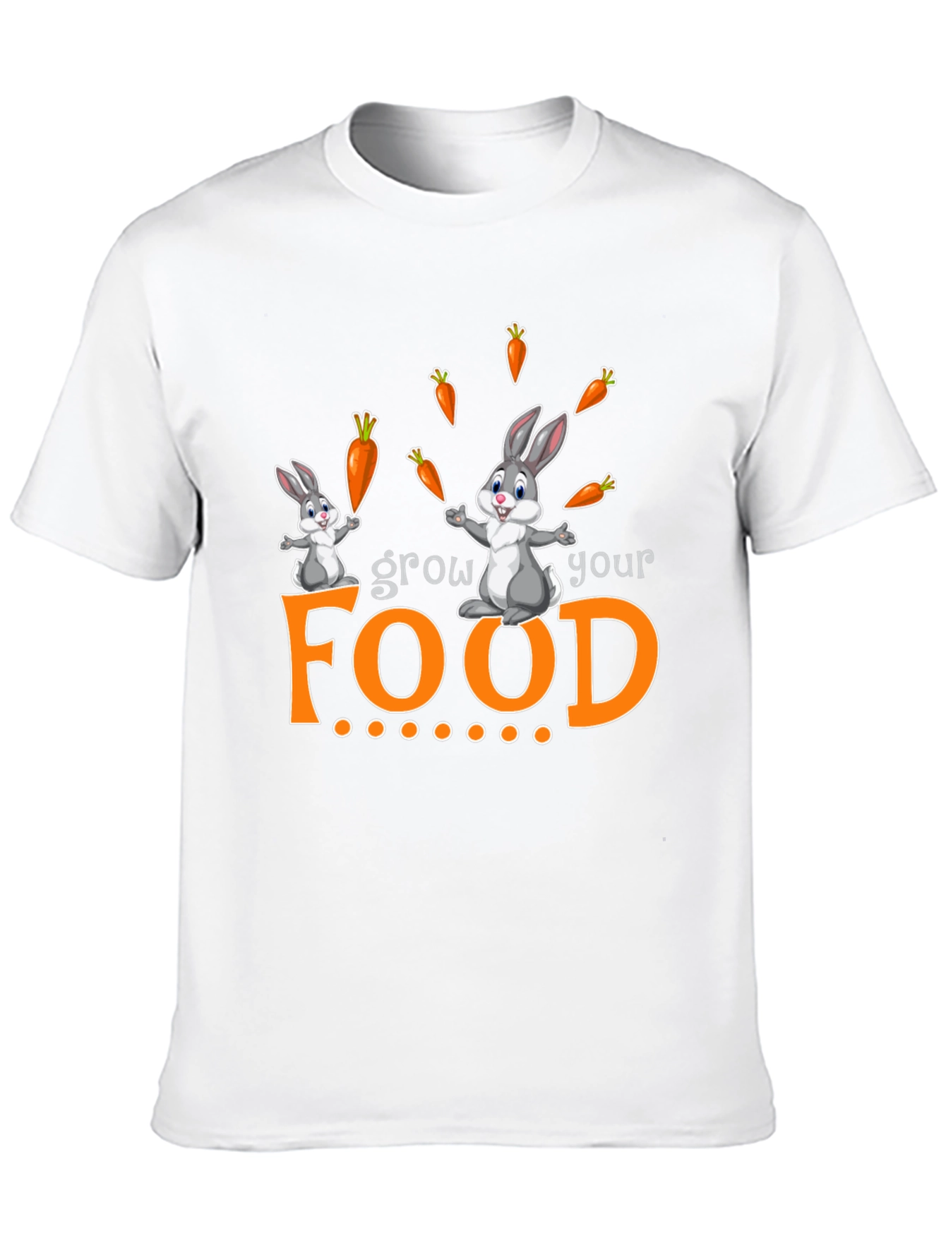 Grow Your Food Bunny Rabbit Graphic T-Shirt