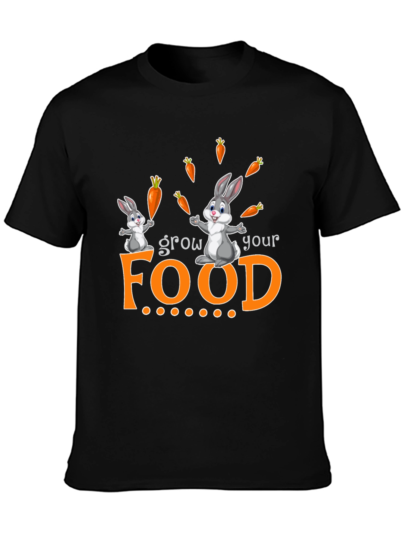 Grow Your Food Bunny Rabbit Graphic T-Shirt
