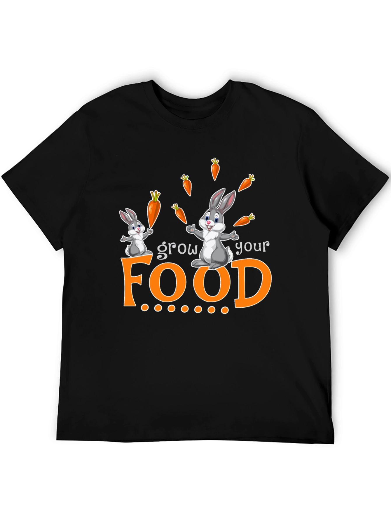 Grow Your Food Bunny Rabbit Graphic T-Shirt