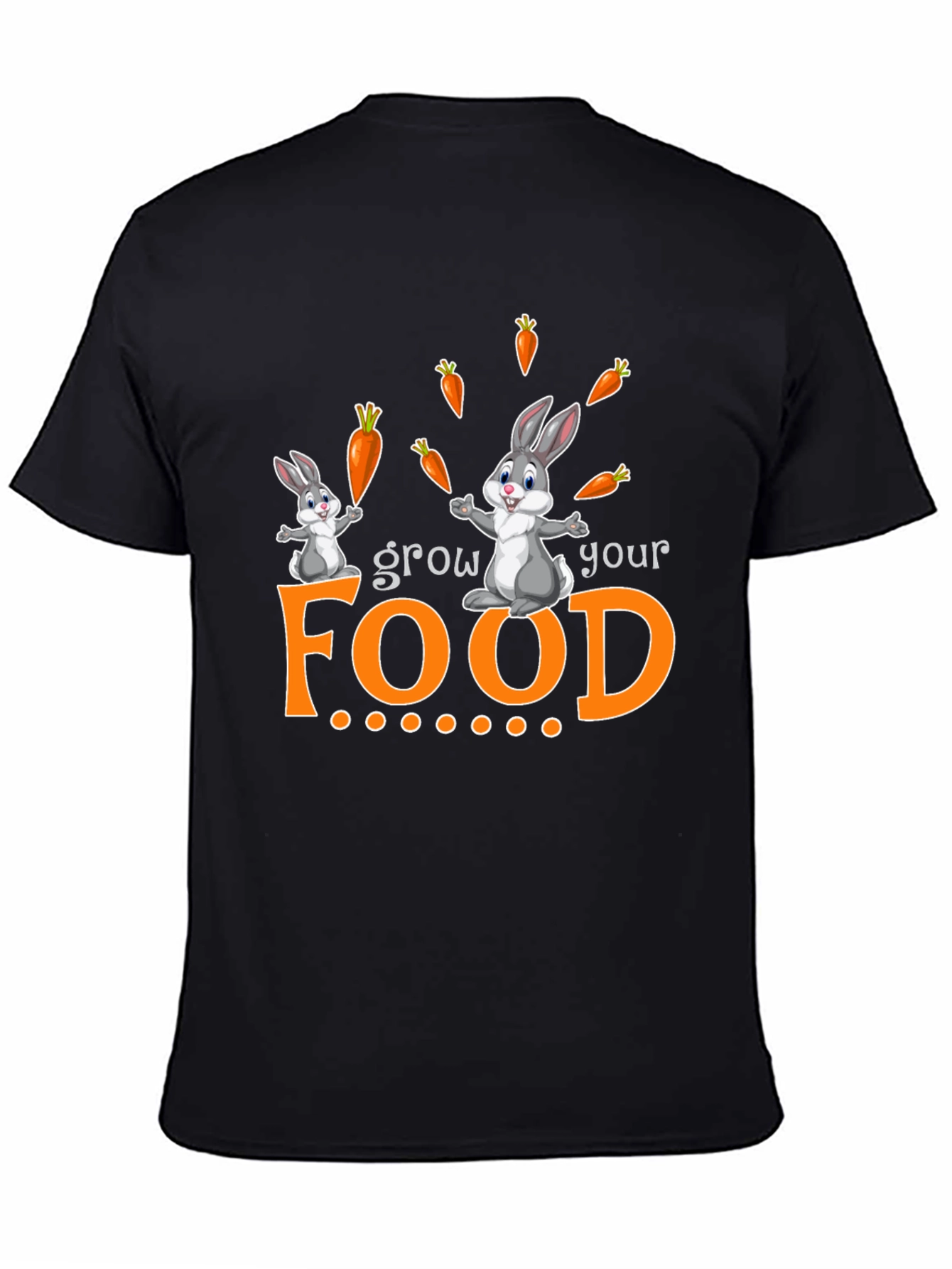 Grow Your Food Bunny Rabbit Graphic T-Shirt