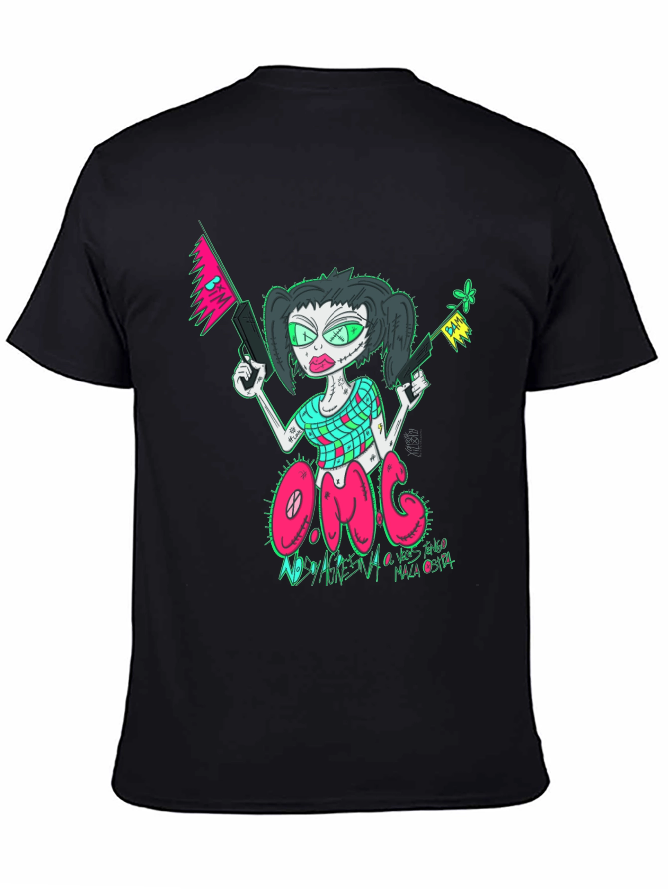 OMG Zombie Girl Graphic Tee - Unique Design