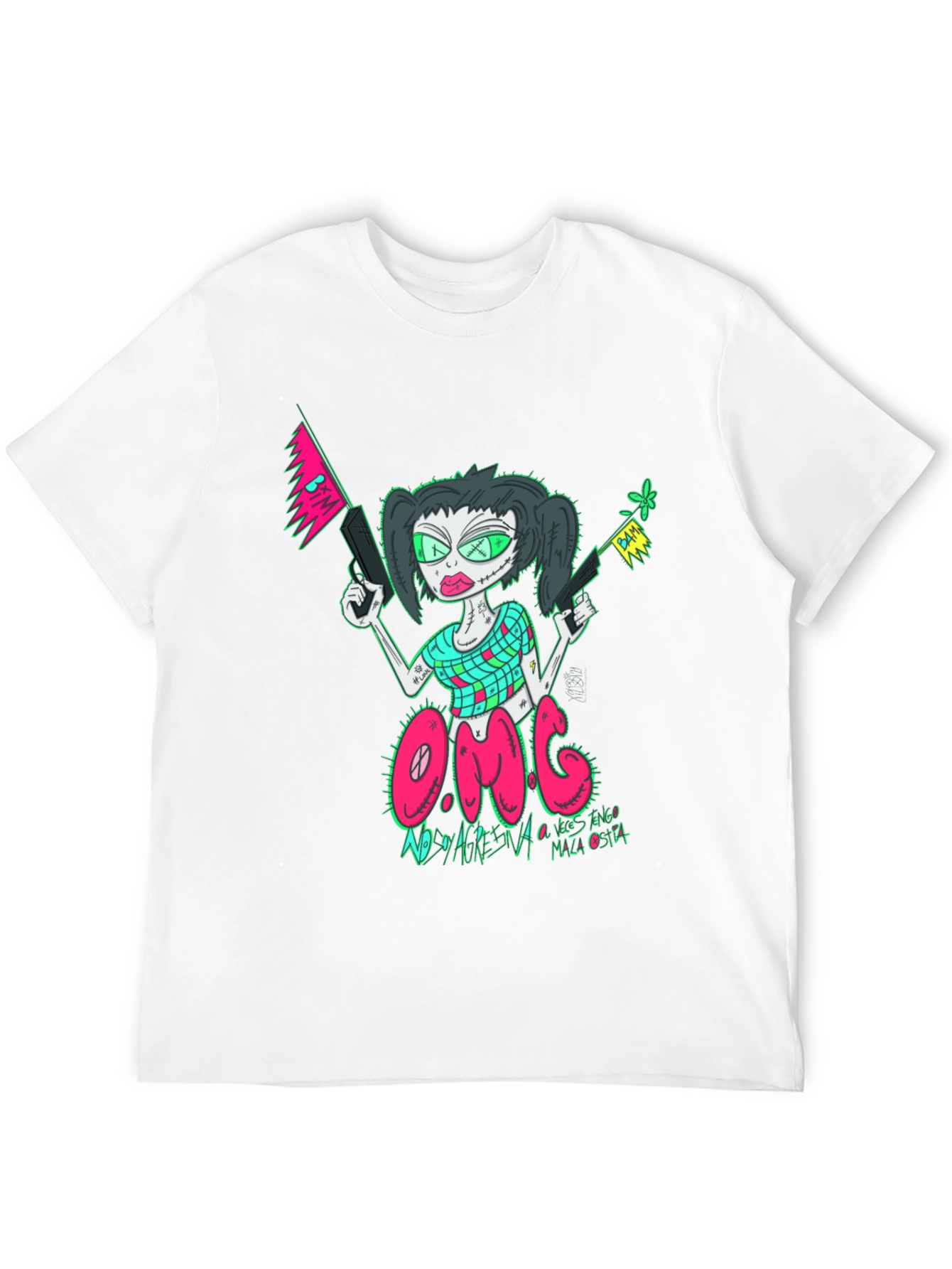 OMG Zombie Girl Graphic Tee - Unique Design
